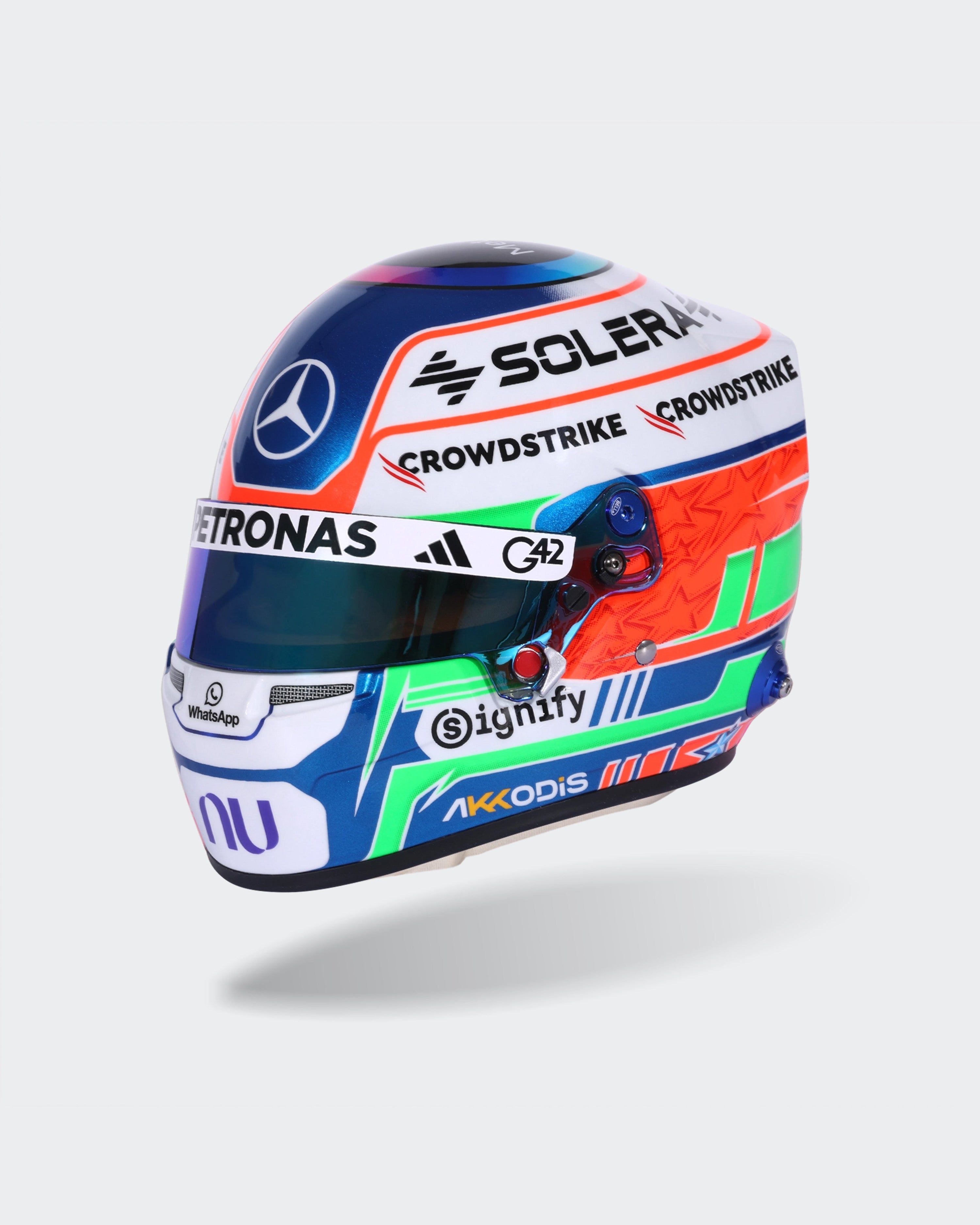 Kimi Antonelli 2026 Mini Bell Helmet Replica 1:2 — primary product view showing Mercedes-AMG PETRONAS F1 styling and product details | Dash Racegear