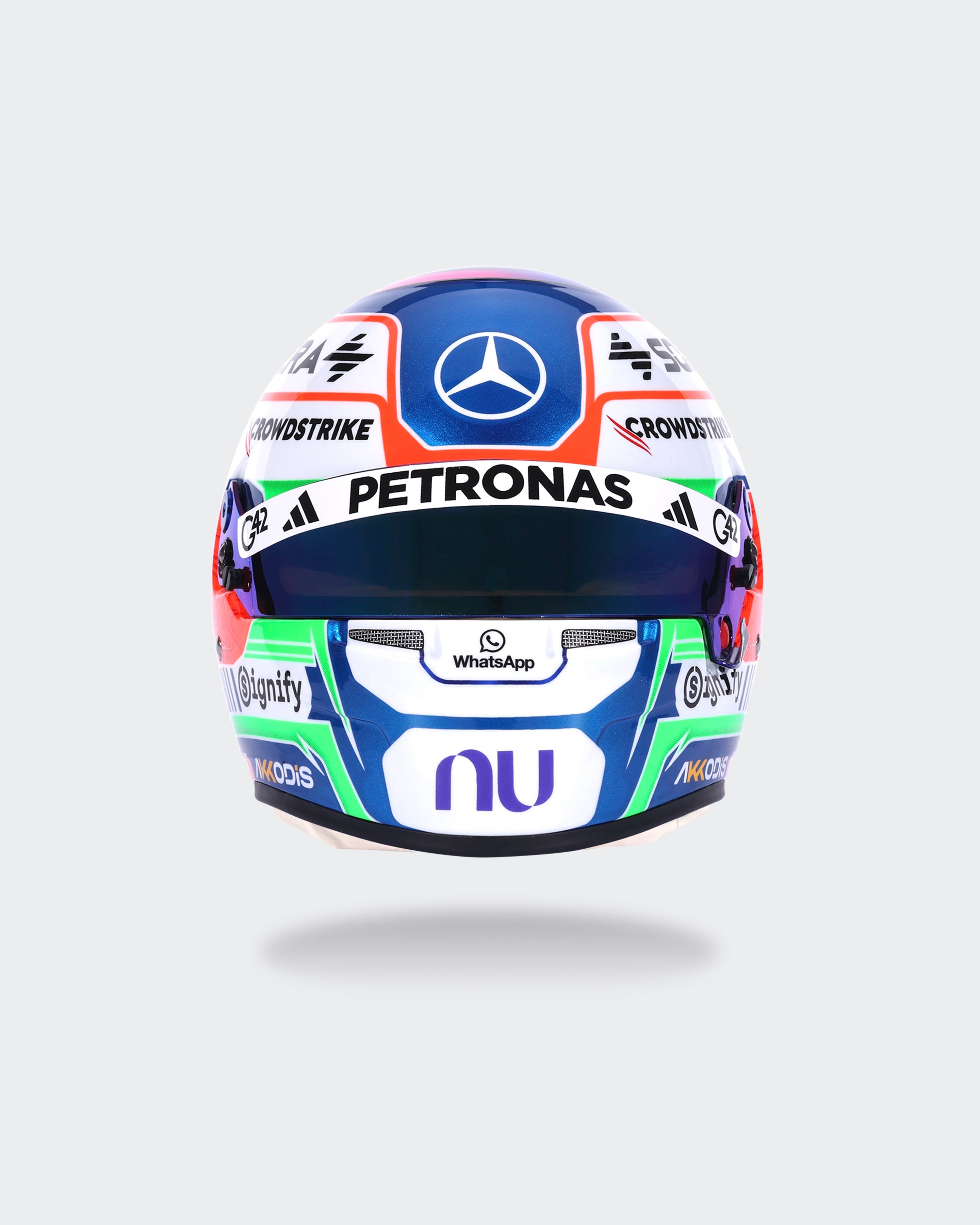 Kimi Antonelli 2026 Mini Bell Helmet Replica 1:2 — additional product detail showing Mercedes-AMG PETRONAS F1 styling and product details | Dash Racegear