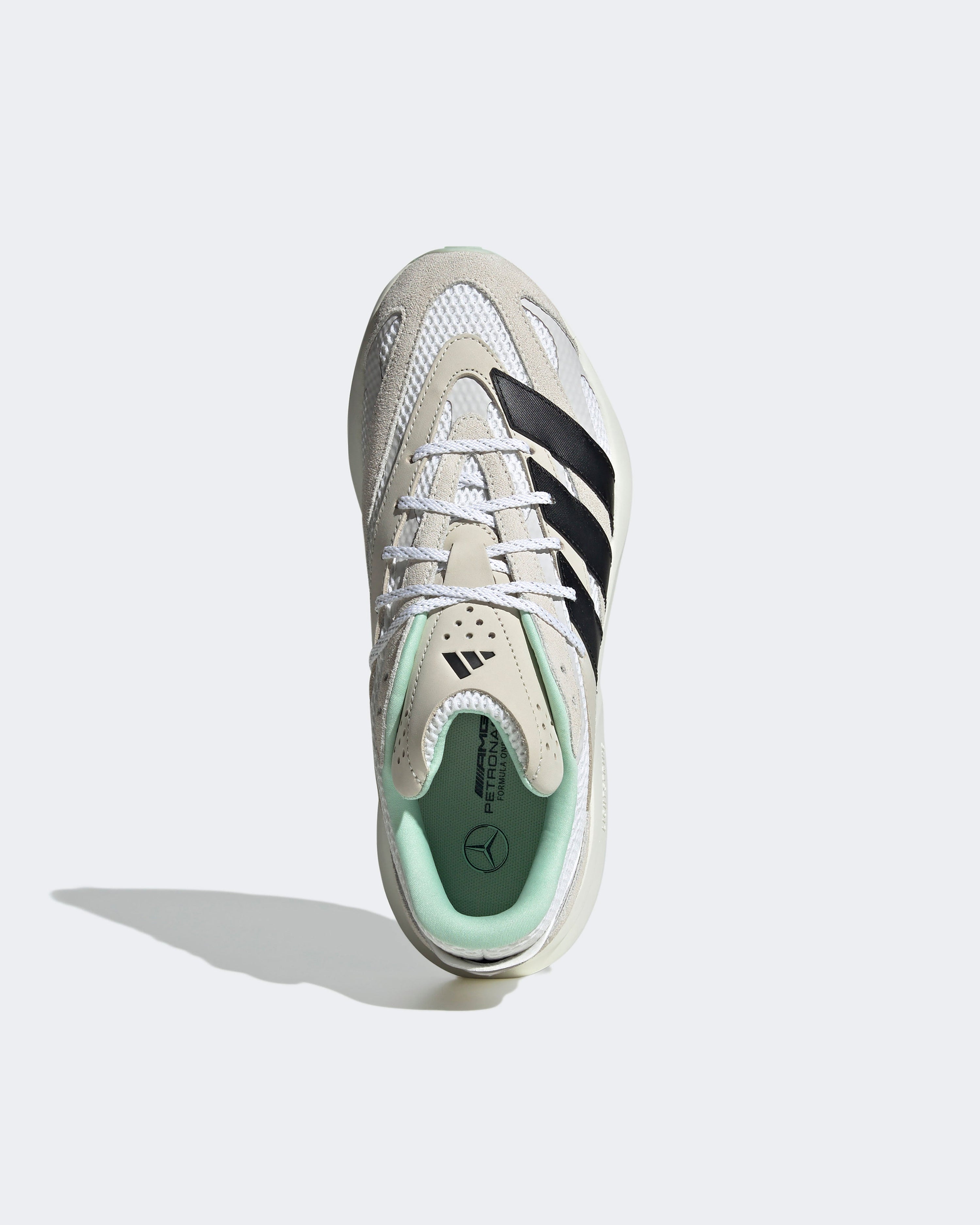 Lightblaze Shoes White — alternate product angle showing Mercedes-AMG PETRONAS F1 styling and product details | Dash Racegear