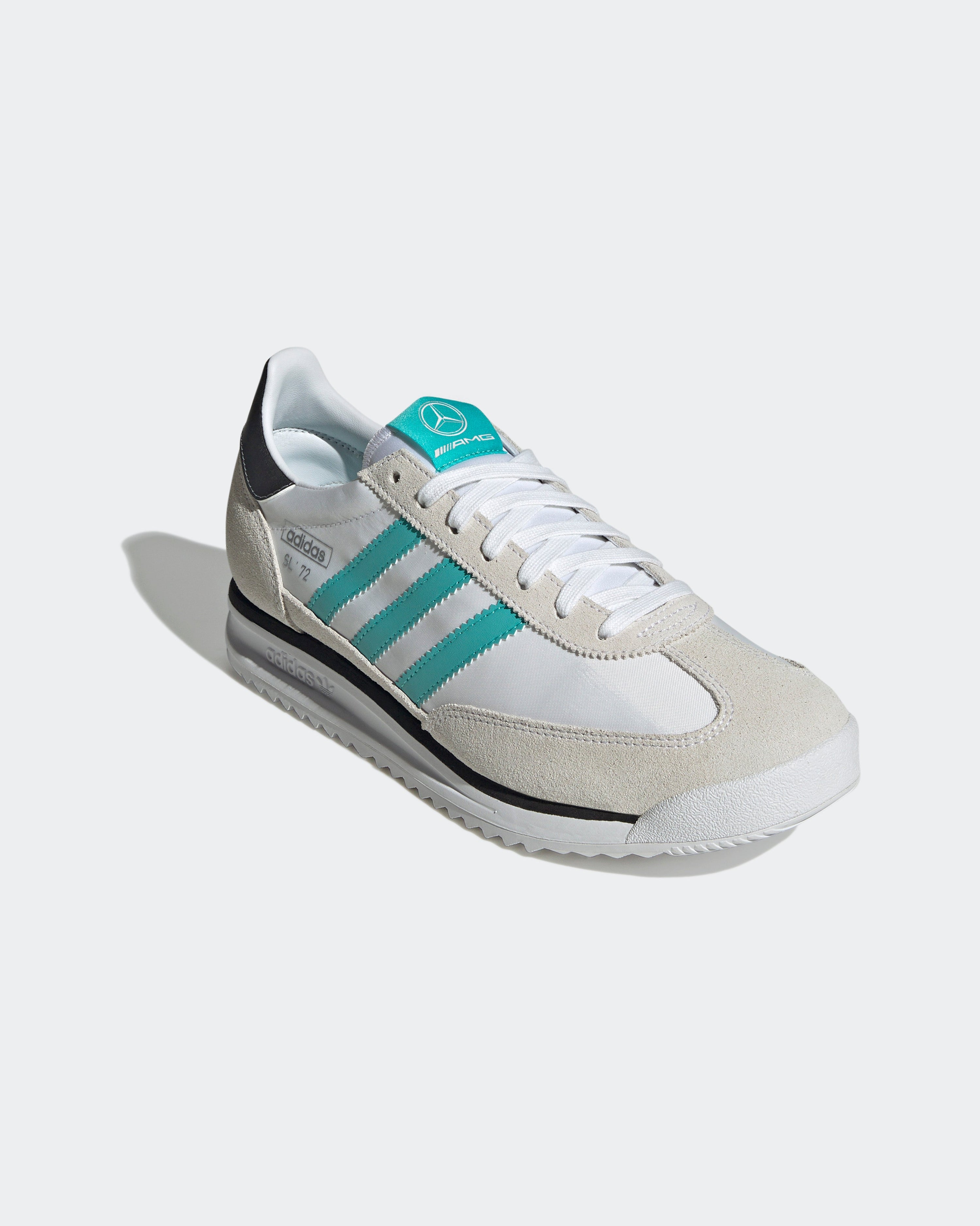 SL 72 RS Trainers White — alternate product angle showing Mercedes-AMG PETRONAS F1 styling and product details | Dash Racegear