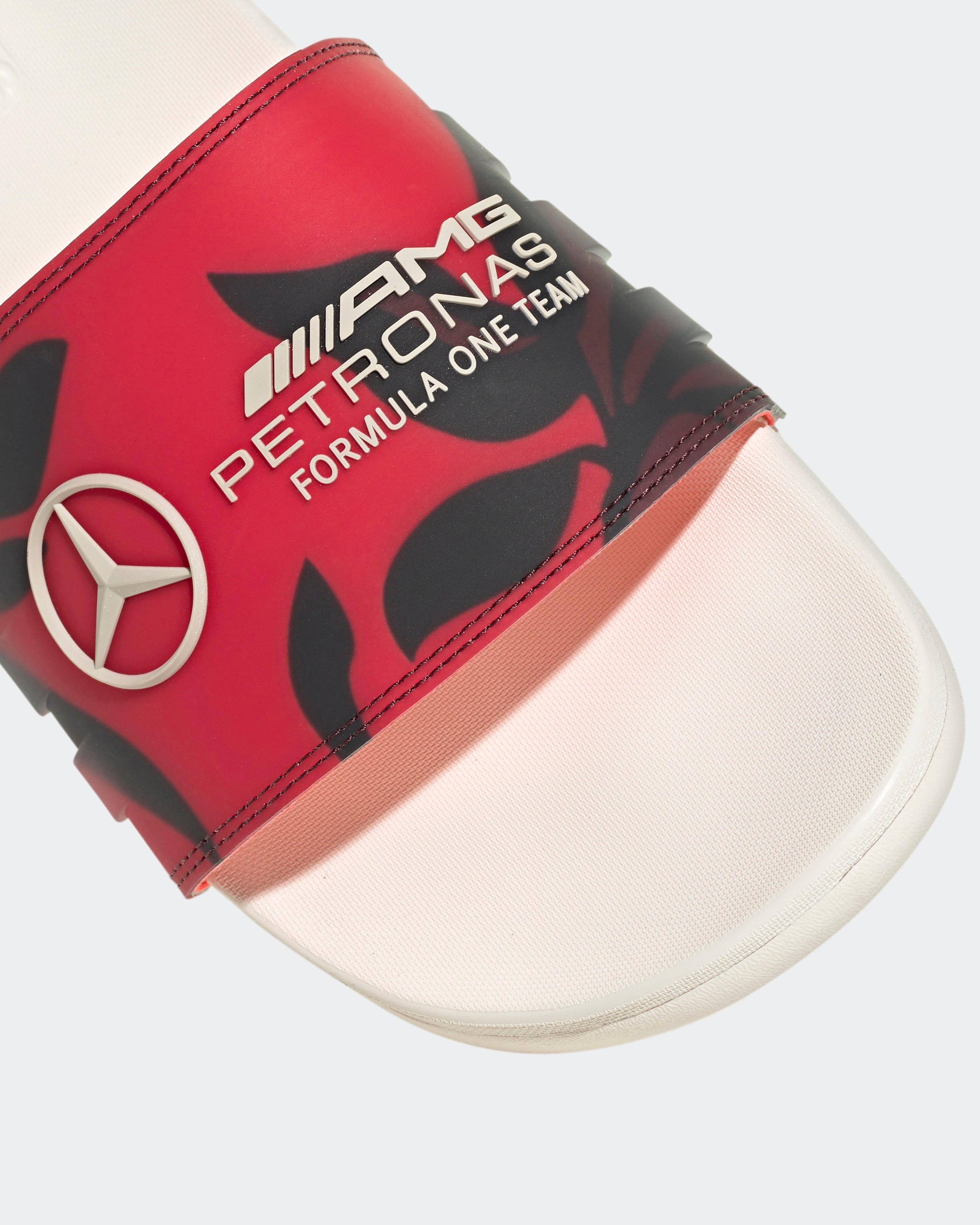 Adilette Comfort Slides Floral — additional product detail showing Mercedes-AMG PETRONAS F1 styling and product details | Dash Racegear