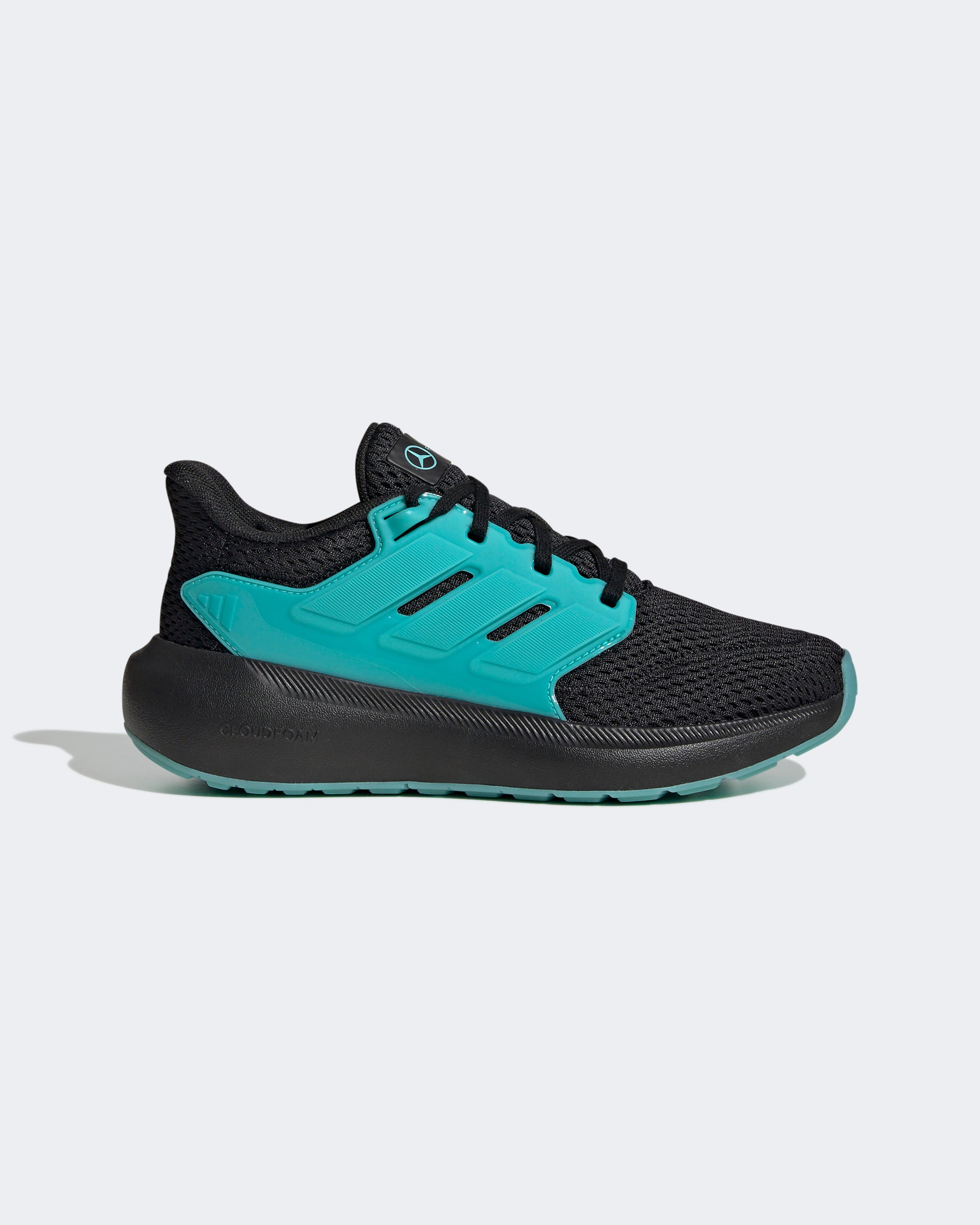 Juniors Ultimashow 2.0 Shoes Black/Teal — primary product view showing Mercedes-AMG PETRONAS F1 styling and product details | Dash Racegear