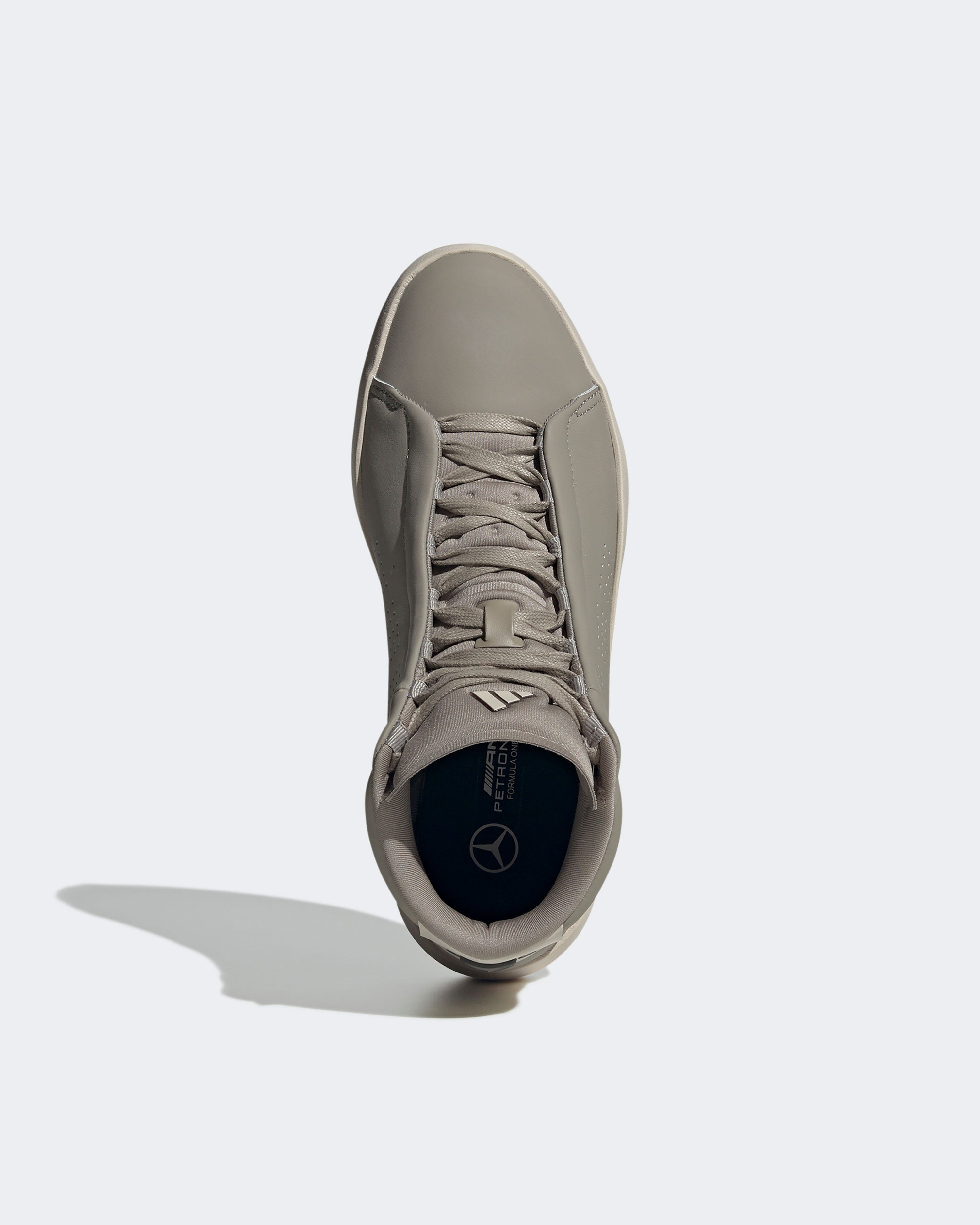 Acesmash Mid Shoes Beige — alternate product angle showing Mercedes-AMG PETRONAS F1 styling and product details | Dash Racegear