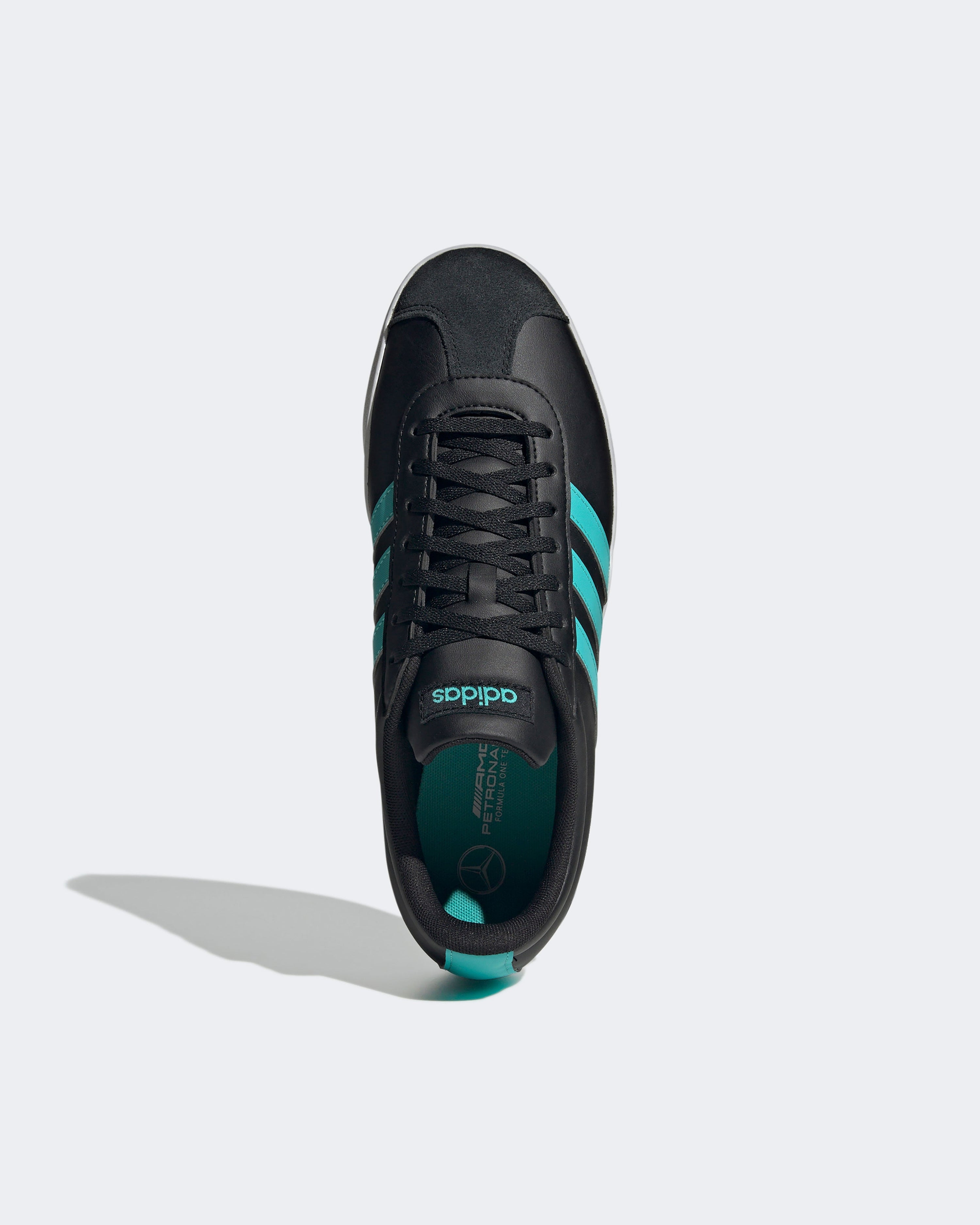 Vl Court Base Trainers Black/Teal — additional product detail showing Mercedes-AMG PETRONAS F1 styling and product details | Dash Racegear