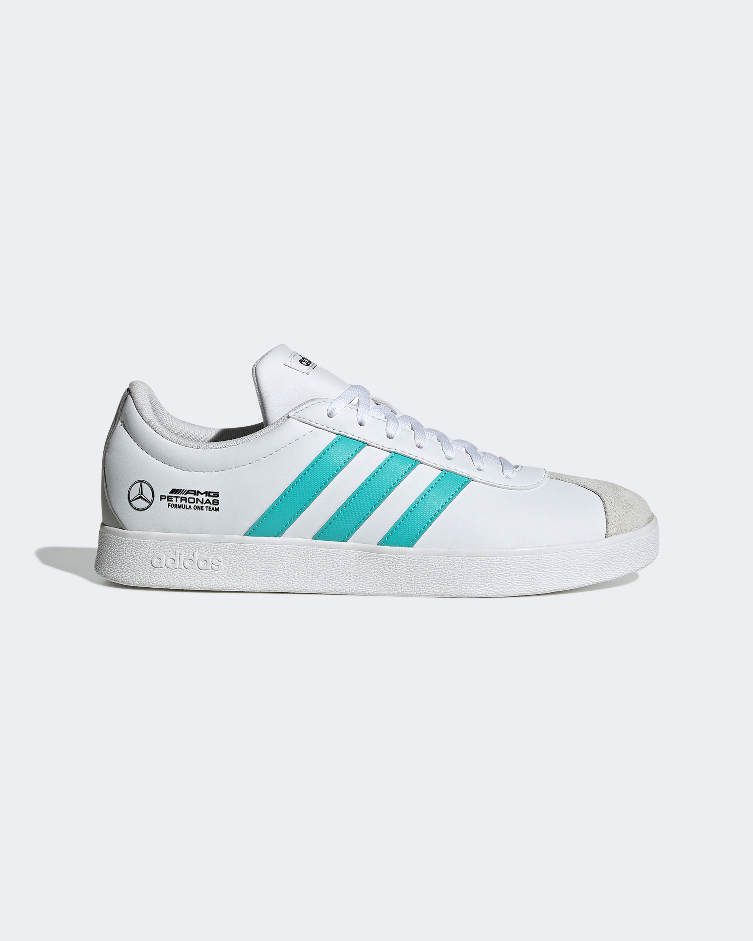 Vl Court Base Trainers White — primary product view showing Mercedes-AMG PETRONAS F1 styling and product details | Dash Racegear