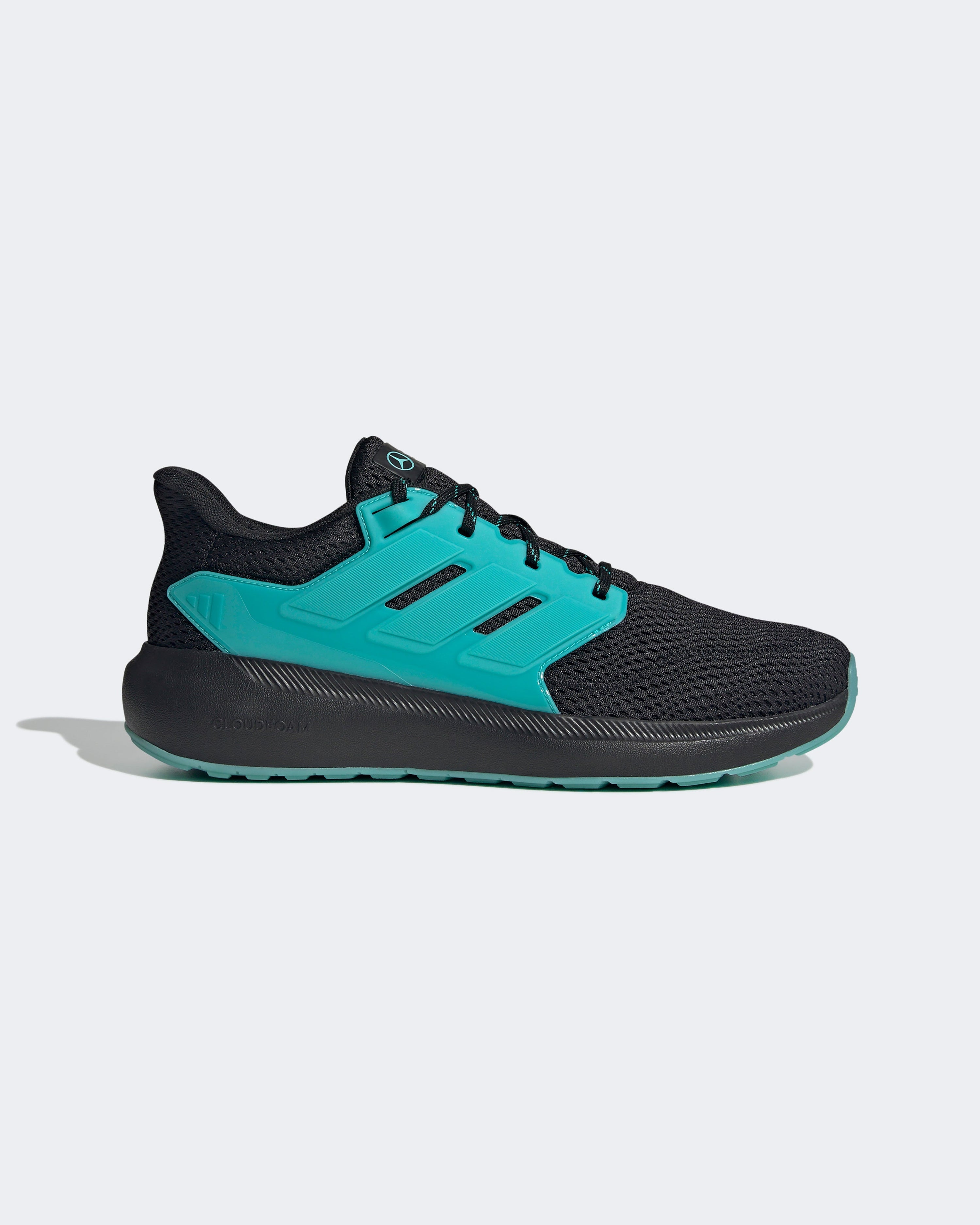 Ultimashow 2.0 Trainers Black/Teal — primary product view showing Mercedes-AMG PETRONAS F1 styling and product details | Dash Racegear