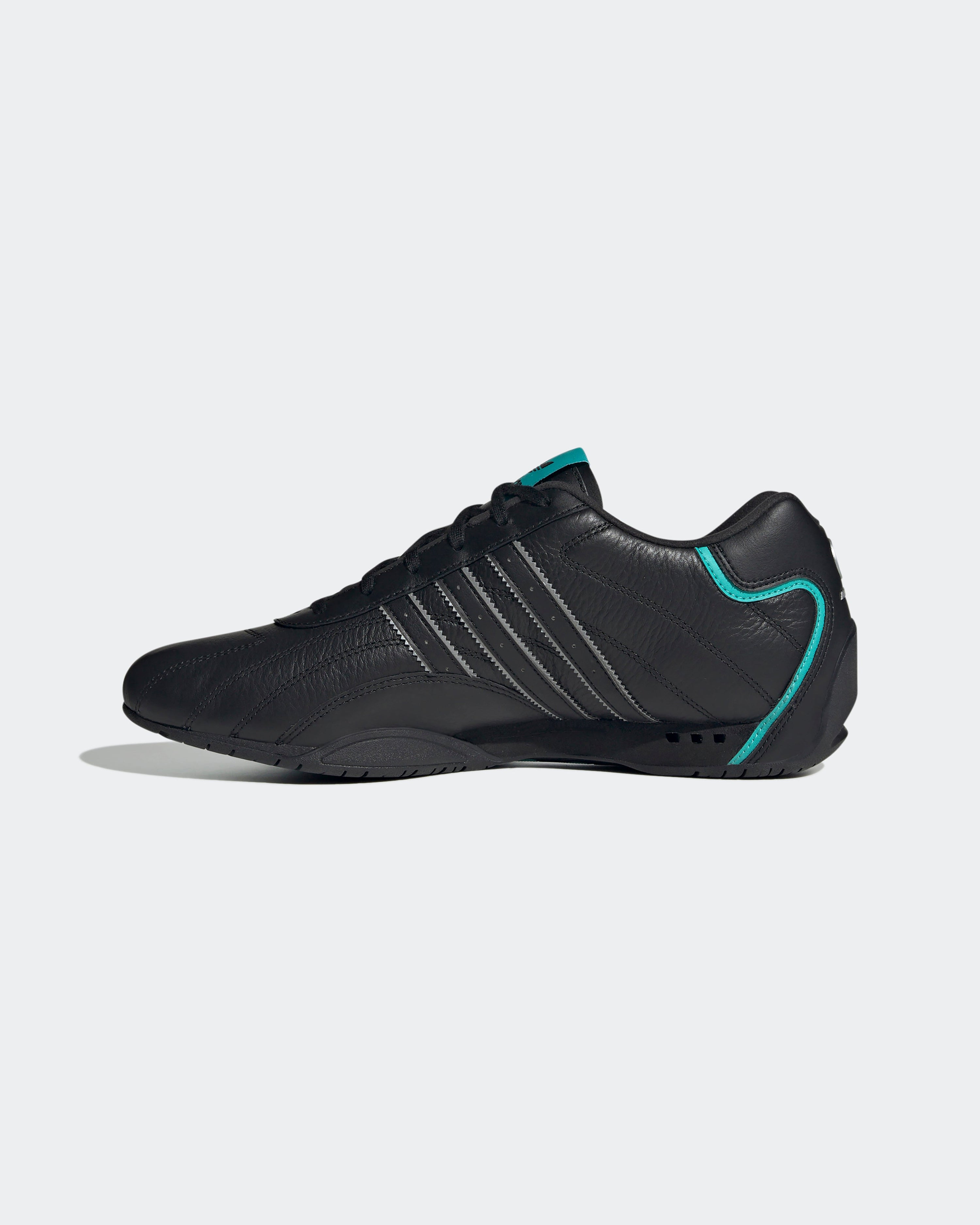 Adi Racer Lo Shoes Black — additional product detail showing Mercedes-AMG PETRONAS F1 styling and product details | Dash Racegear