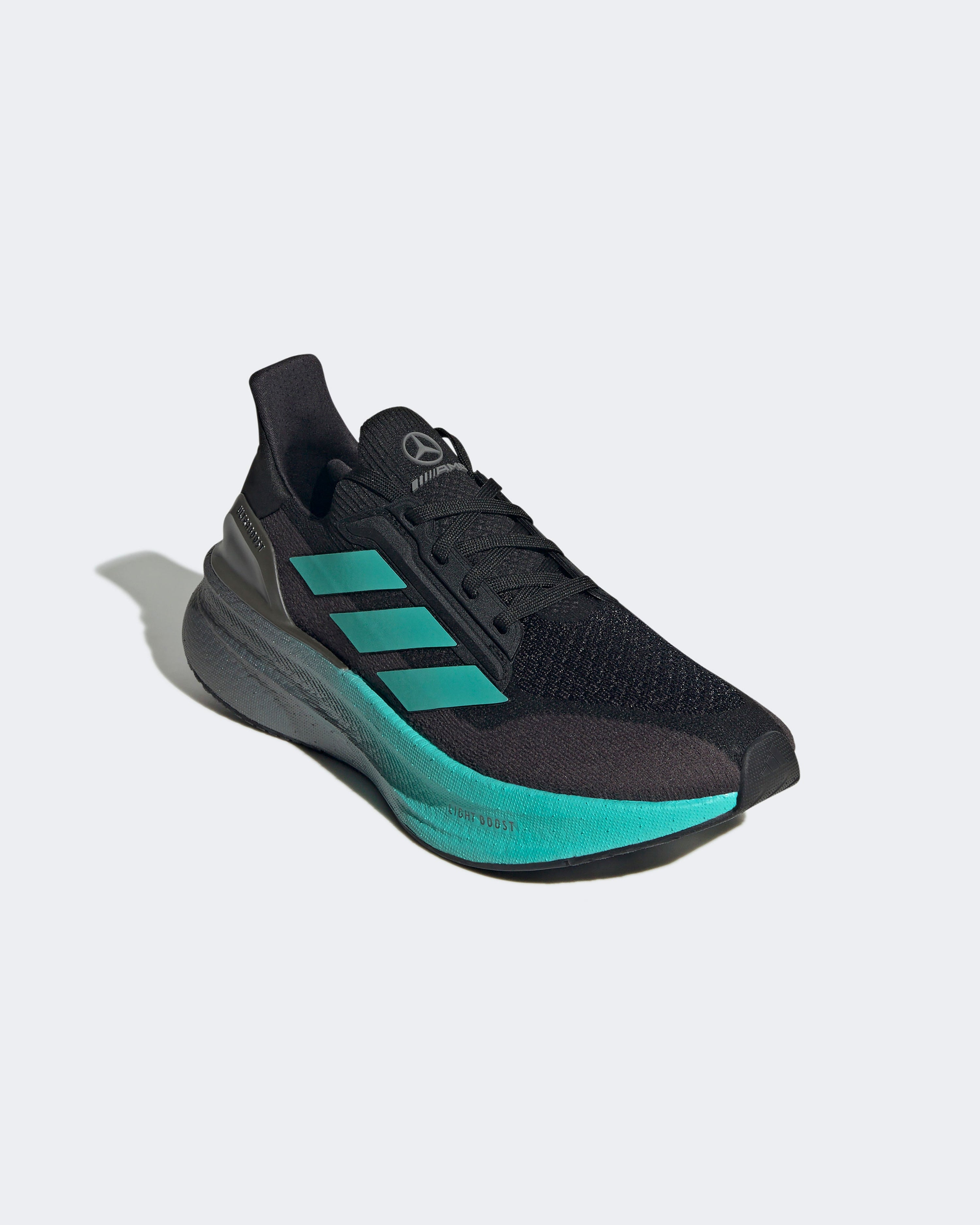 Womens Ultraboost 5X Trainer Black — alternate product angle showing Mercedes-AMG PETRONAS F1 styling and product details | Dash Racegear
