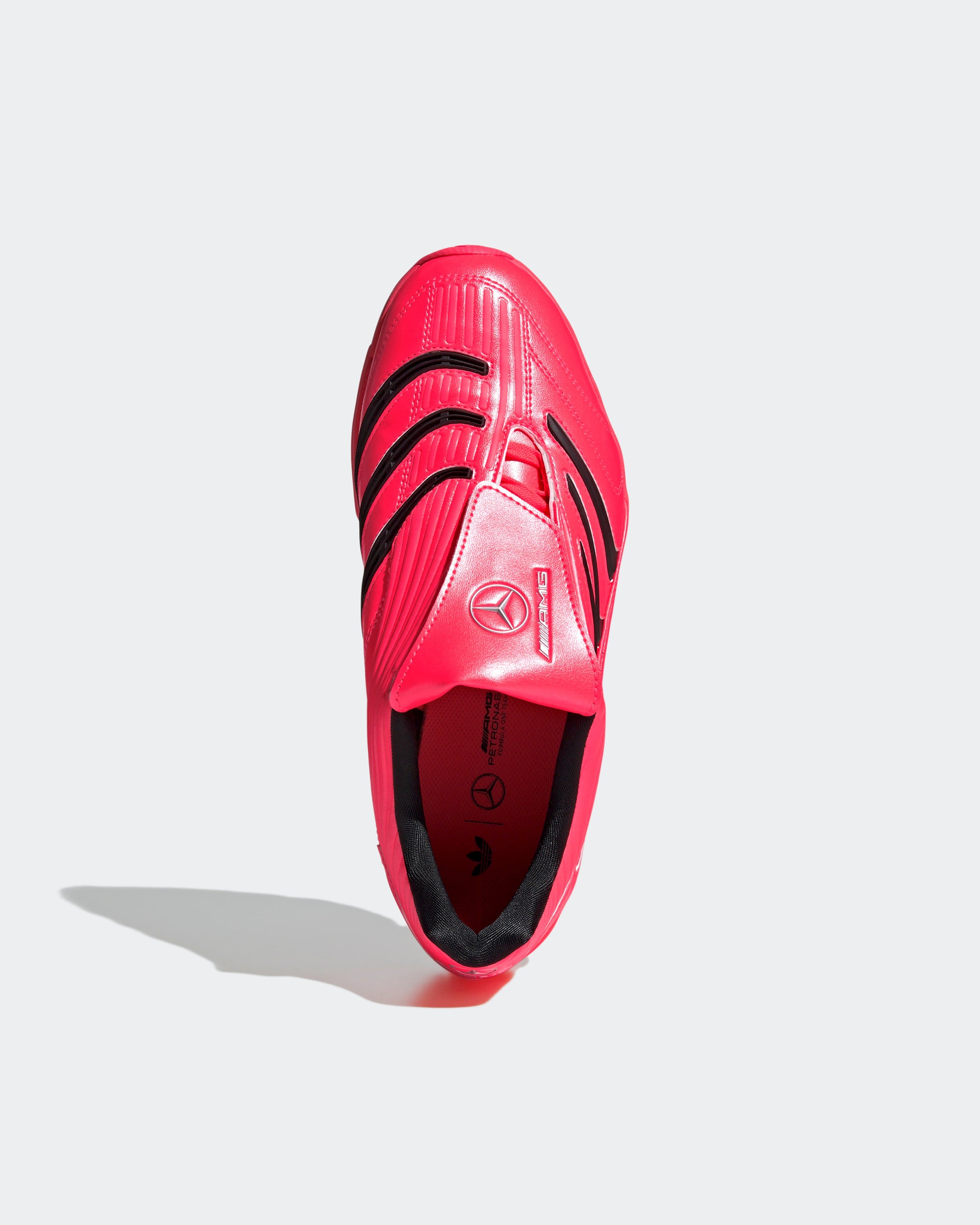 Predator Megaride Shoes Pink — alternate product angle showing Mercedes-AMG PETRONAS F1 styling and product details | Dash Racegear