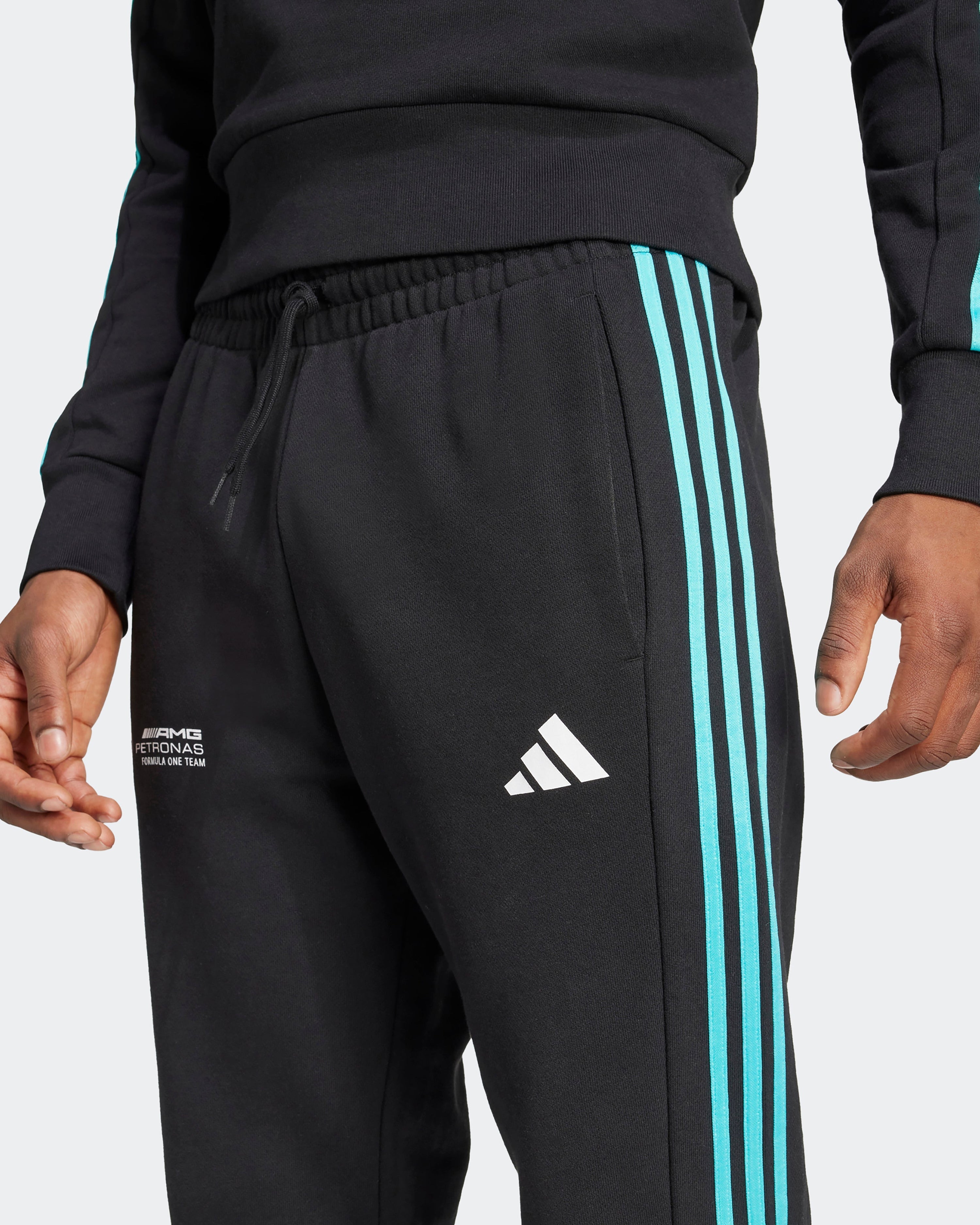 Mens DNA Joggers Black — additional product detail showing Mercedes-AMG PETRONAS F1 styling and product details | Dash Racegear