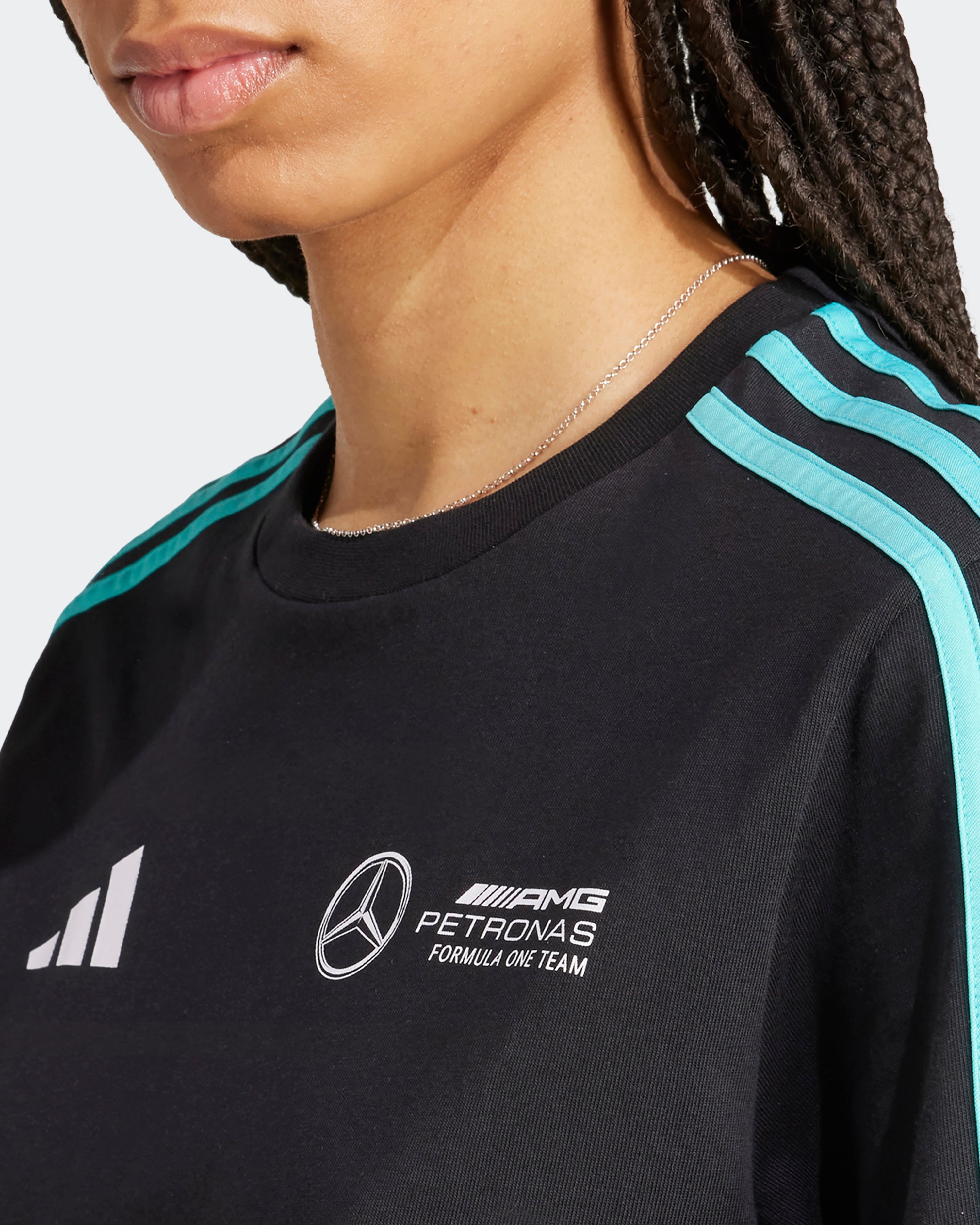 Womens DNA Tee Dress Black — additional product detail showing Mercedes-AMG PETRONAS F1 styling and product details | Dash Racegear