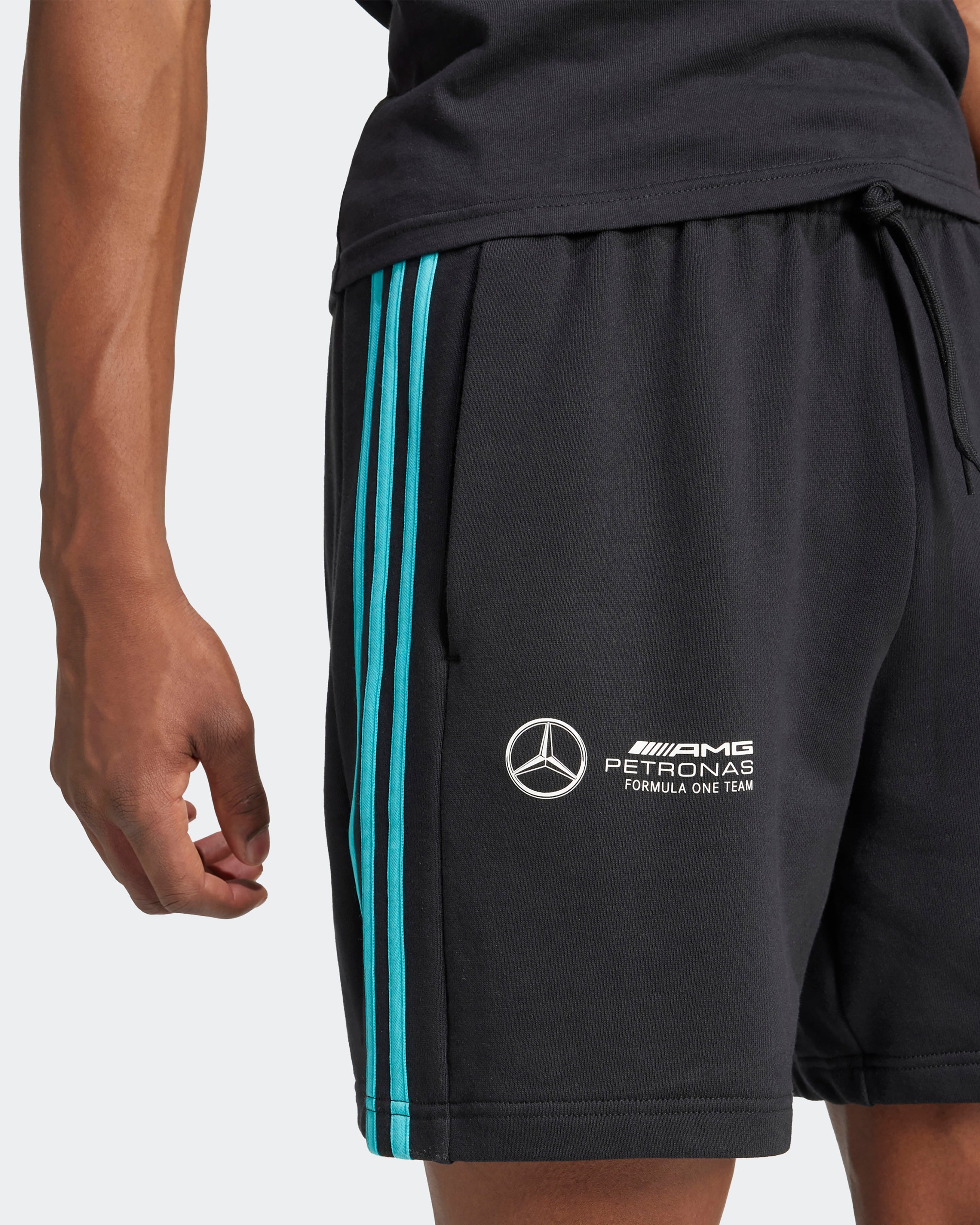 Mens DNA Shorts Black — additional product detail showing Mercedes-AMG PETRONAS F1 styling and product details | Dash Racegear