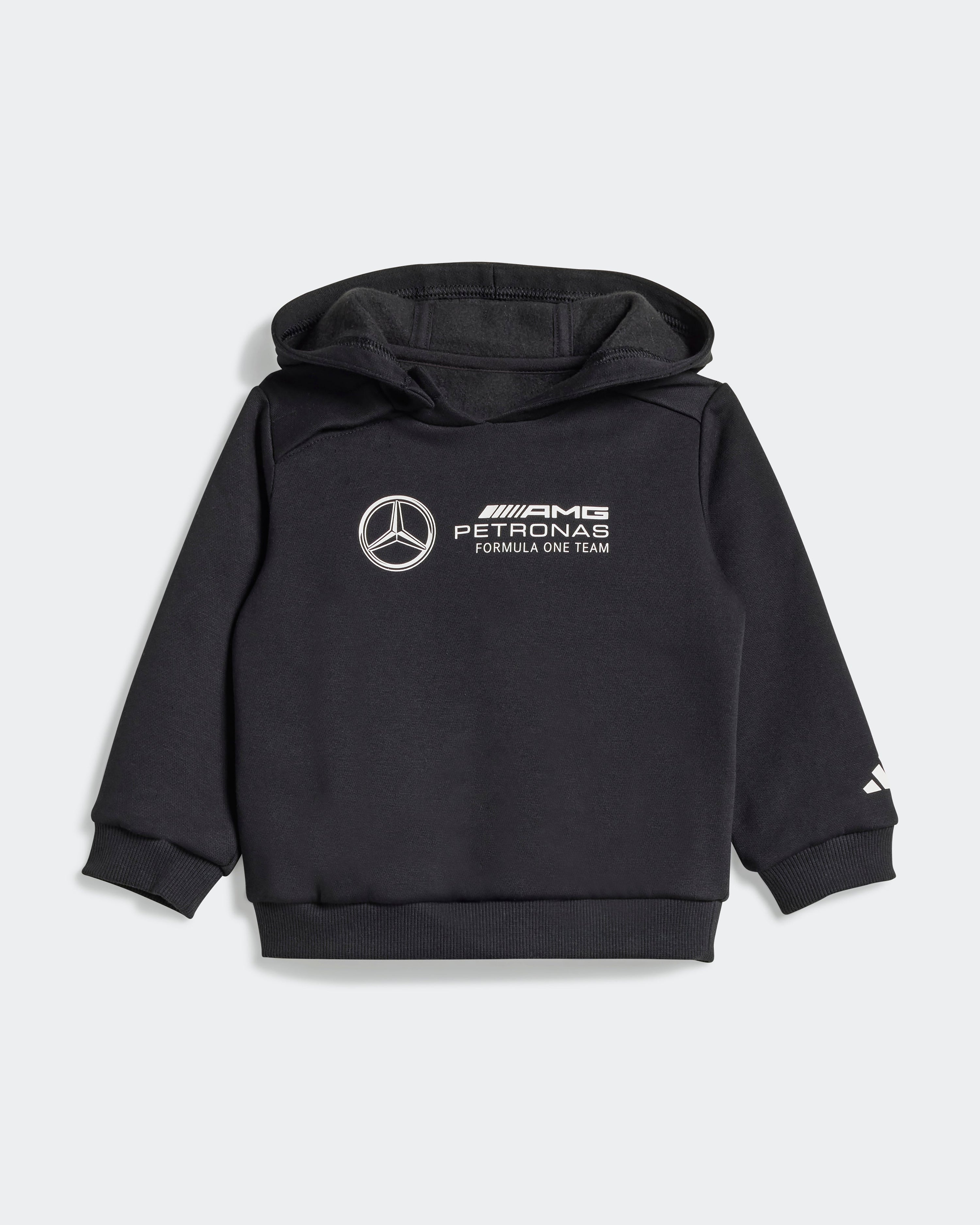 Kids DNA Long Sleeve Jogger Black — alternate product angle showing Mercedes-AMG PETRONAS F1 styling and product details | Dash Racegear