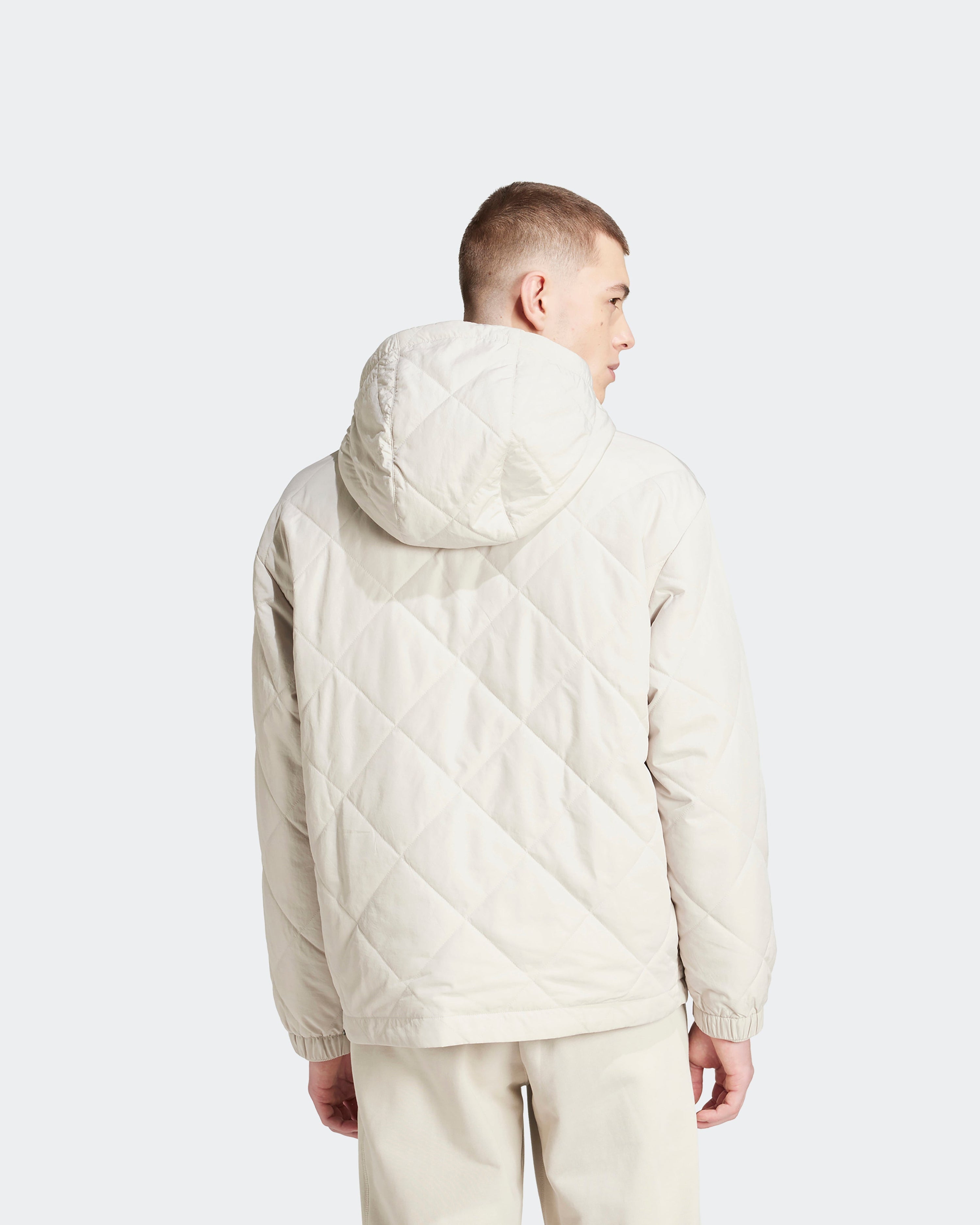 Mens Premium Sweat Jacket Beige — alternate product angle showing Mercedes-AMG PETRONAS F1 styling and product details | Dash Racegear