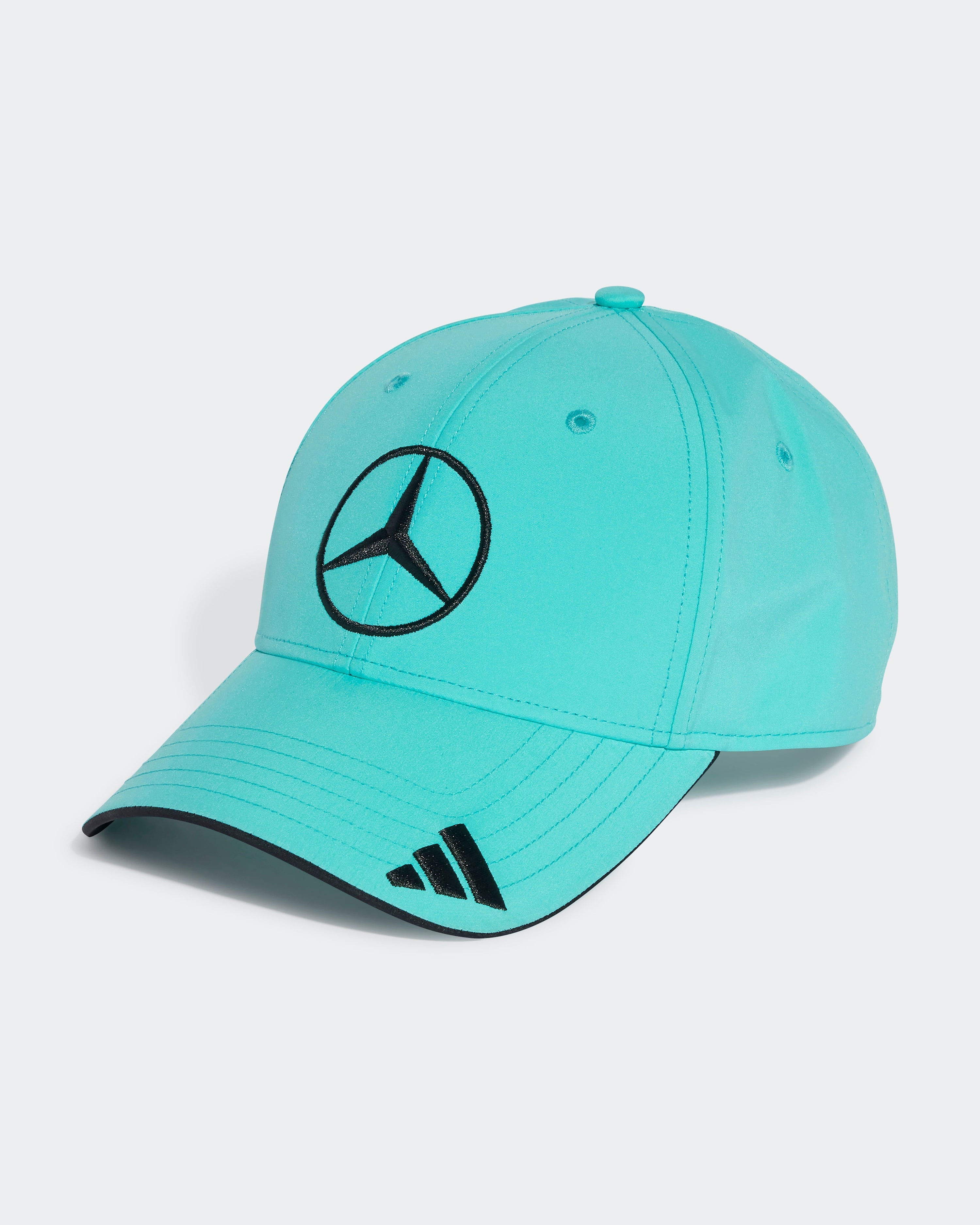2025 Driver Cap Teal — primary product view showing Mercedes-AMG PETRONAS F1 styling and product details | Dash Racegear