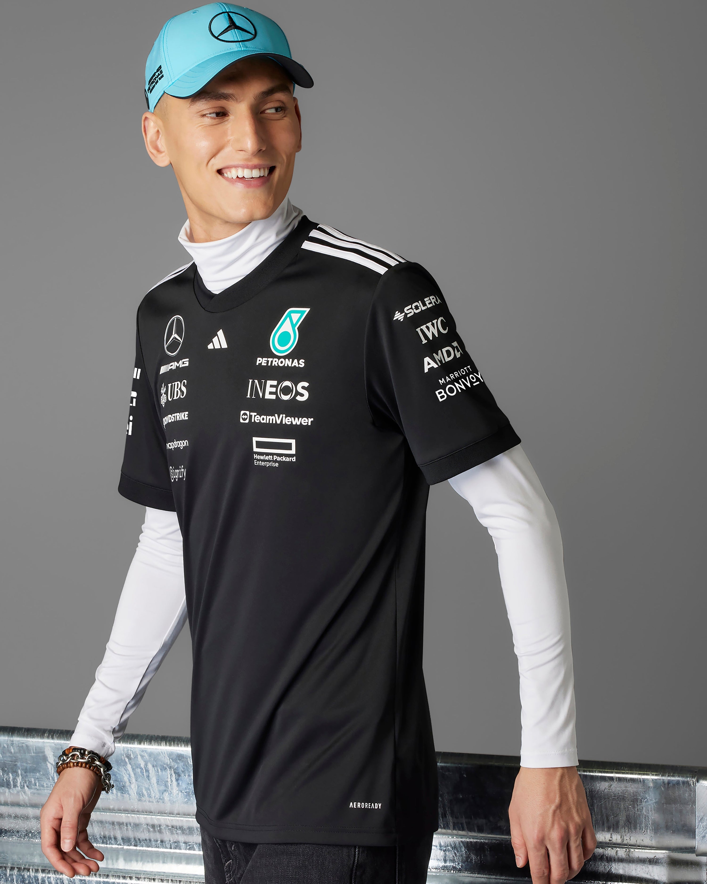 2025 Driver Cap Blue — additional product detail showing Mercedes-AMG PETRONAS F1 styling and product details | Dash Racegear