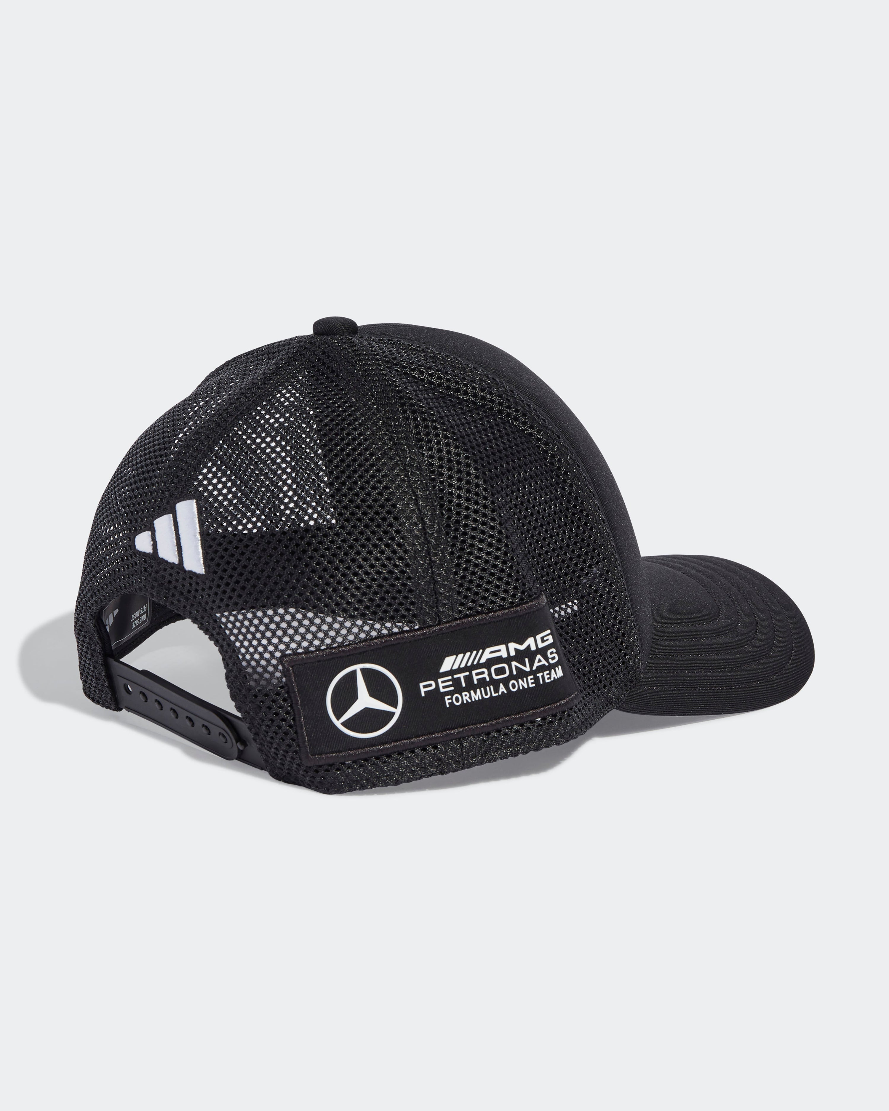 2025 Team Snapback Star Trucker Cap Black — alternate product angle showing Mercedes-AMG PETRONAS F1 styling and product details | Dash Racegear