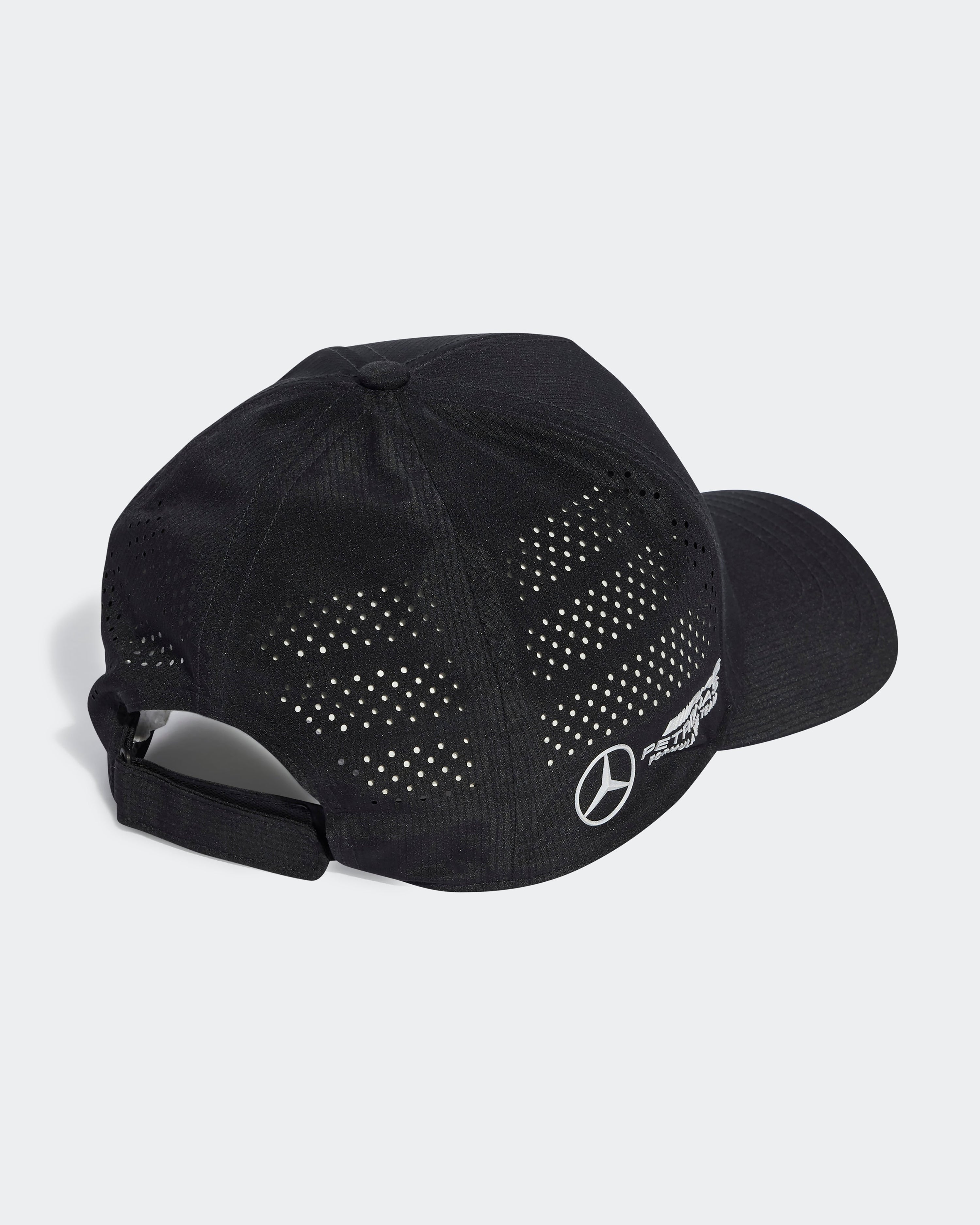 2025 Mechanics Climacool Trucker Cap Black — alternate product angle showing Mercedes-AMG PETRONAS F1 styling and product details | Dash Racegear