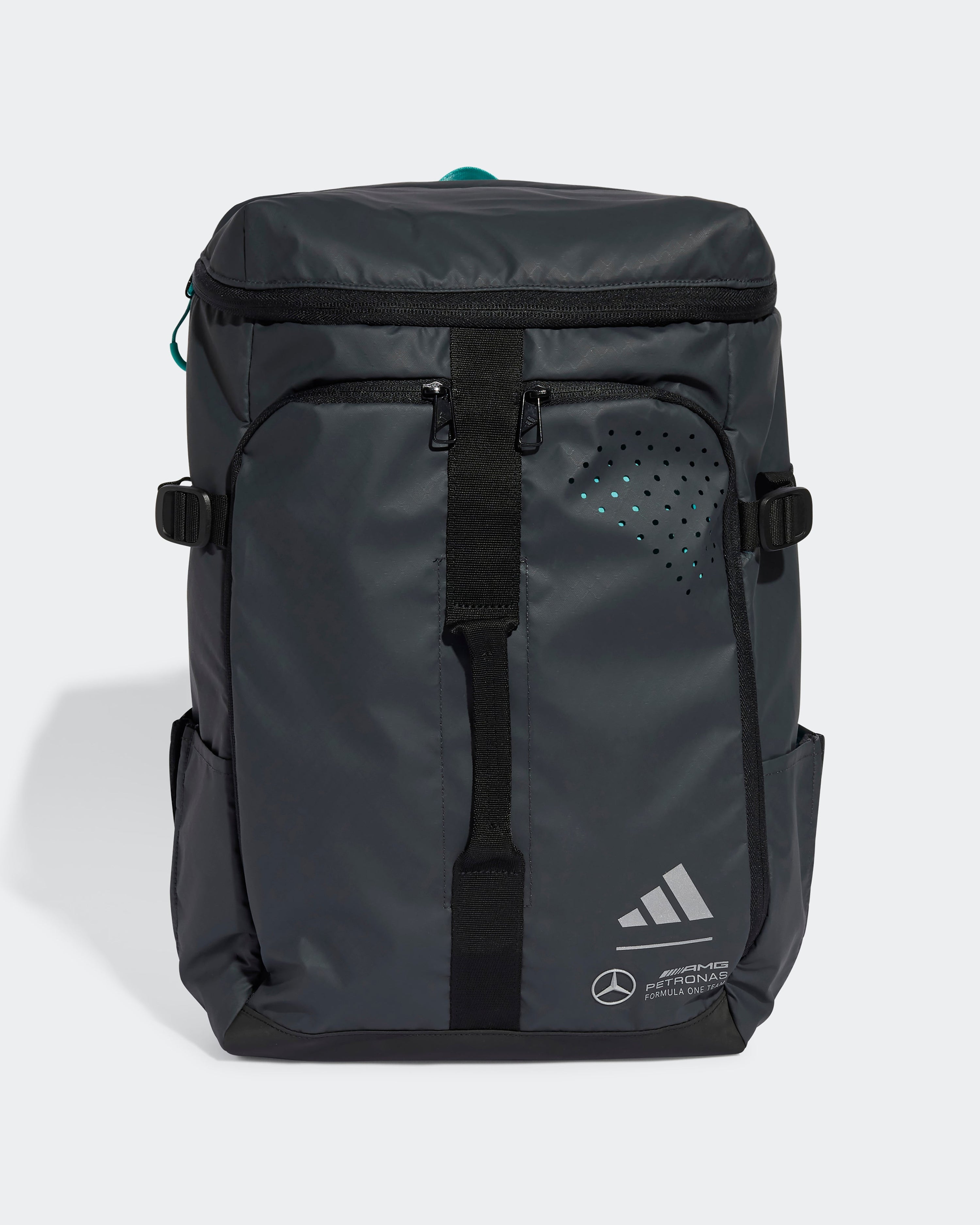 Hybrid Backpack Black — primary product view showing Mercedes-AMG PETRONAS F1 styling and product details | Dash Racegear