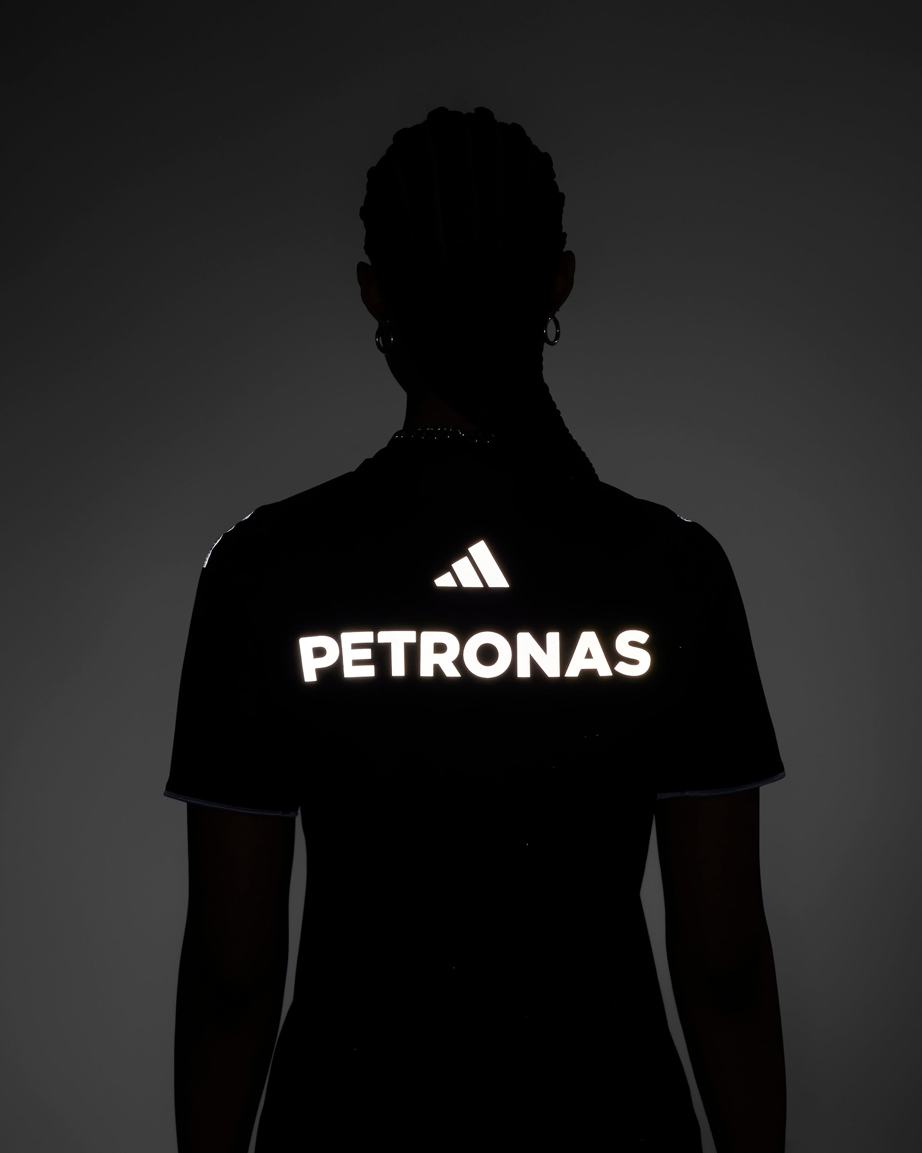 Womens 2025 Mechanics Tee Black — additional product detail showing Mercedes-AMG PETRONAS F1 styling and product details | Dash Racegear