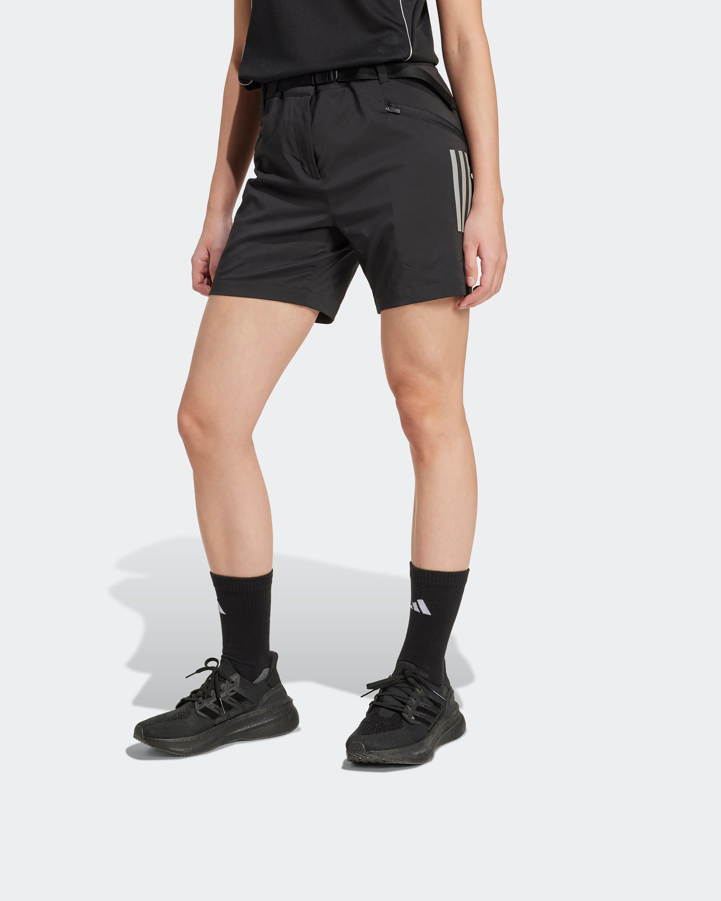 Womens 2025 Mechanics Shorts Black — primary product view showing Mercedes-AMG PETRONAS F1 styling and product details | Dash Racegear