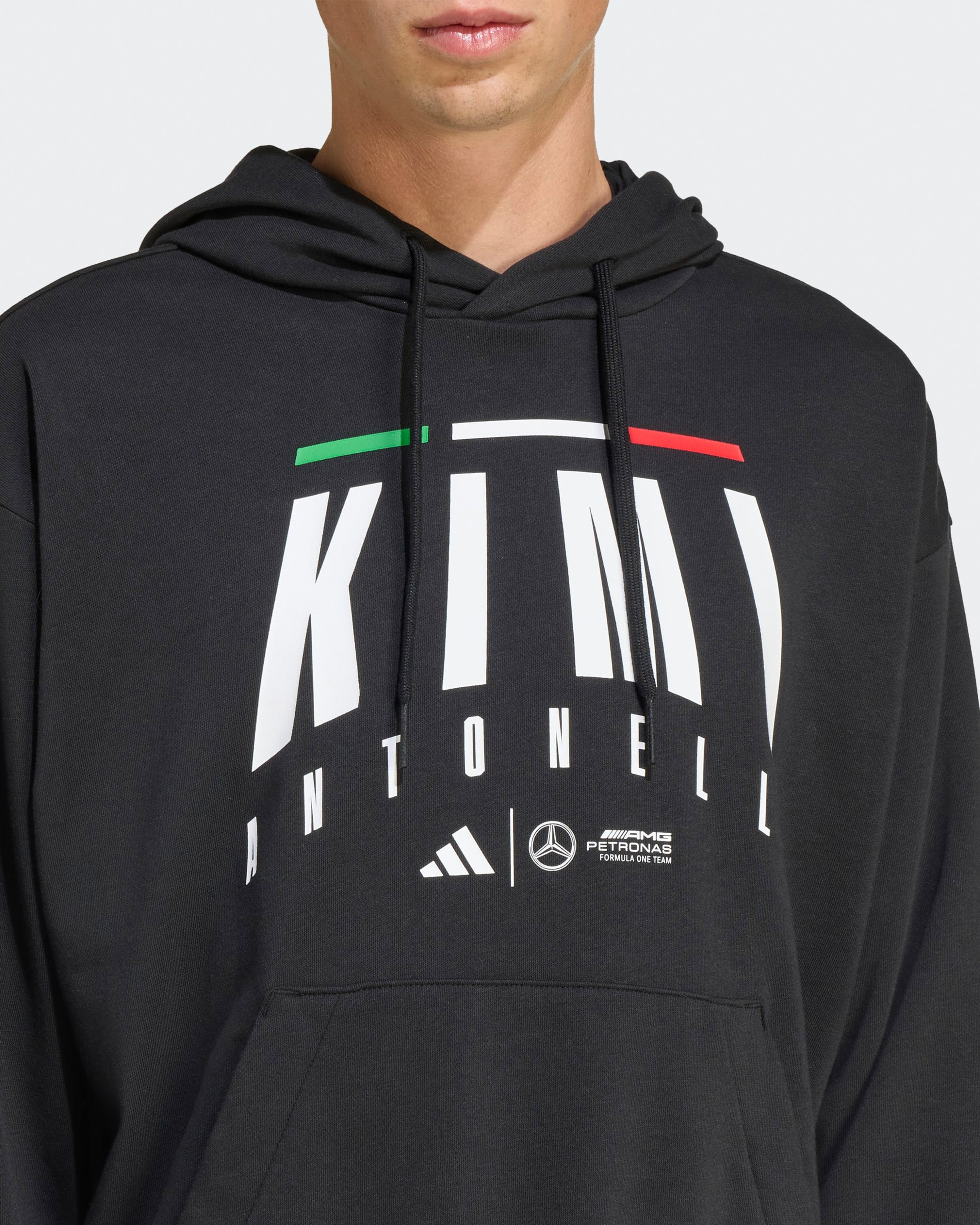 Mens Kimi Antonelli Hoody Black — additional product detail showing Mercedes-AMG PETRONAS F1 styling and product details | Dash Racegear