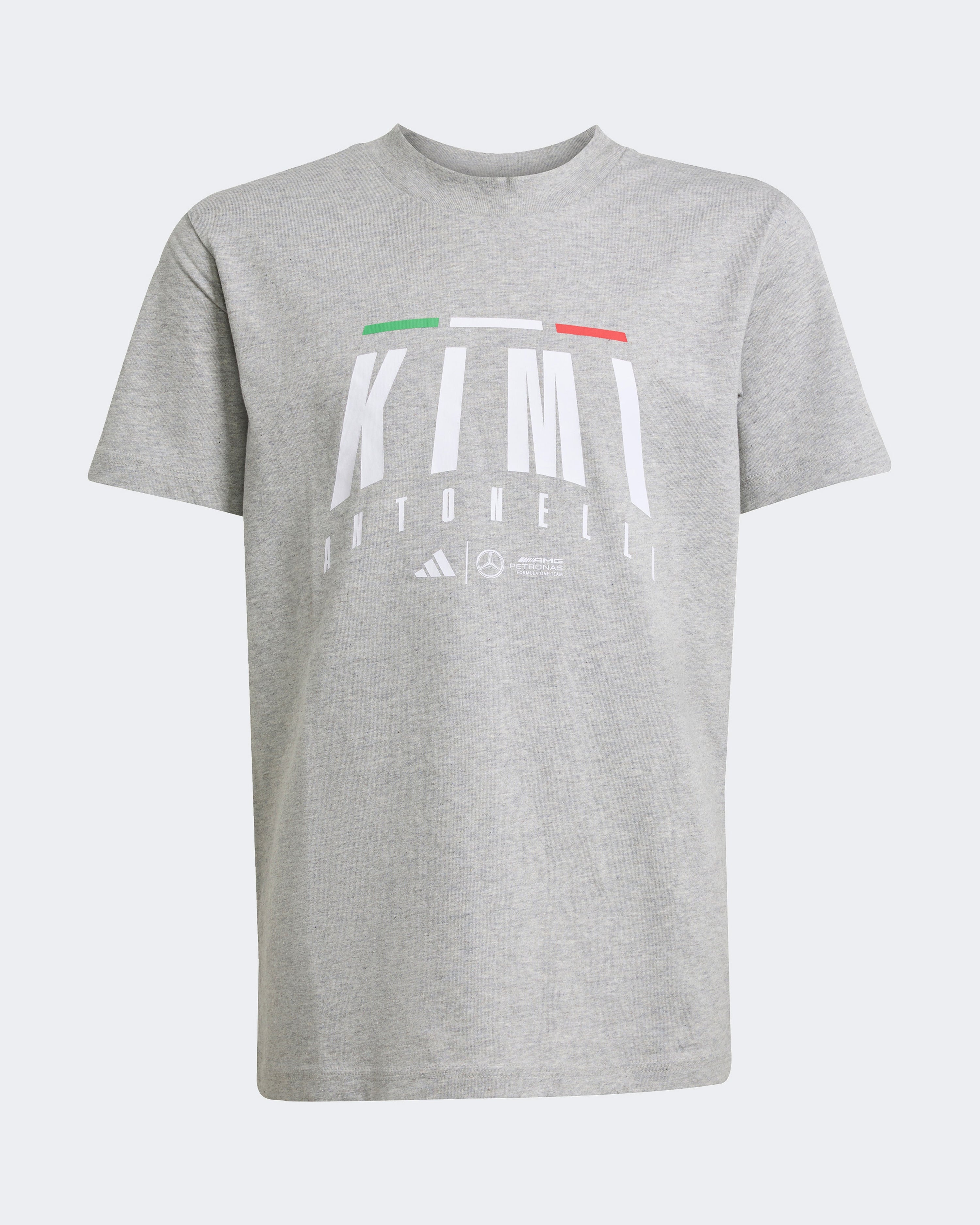 Kids Kimi Antonelli T-shirt Grey — primary product view showing Mercedes-AMG PETRONAS F1 styling and product details | Dash Racegear