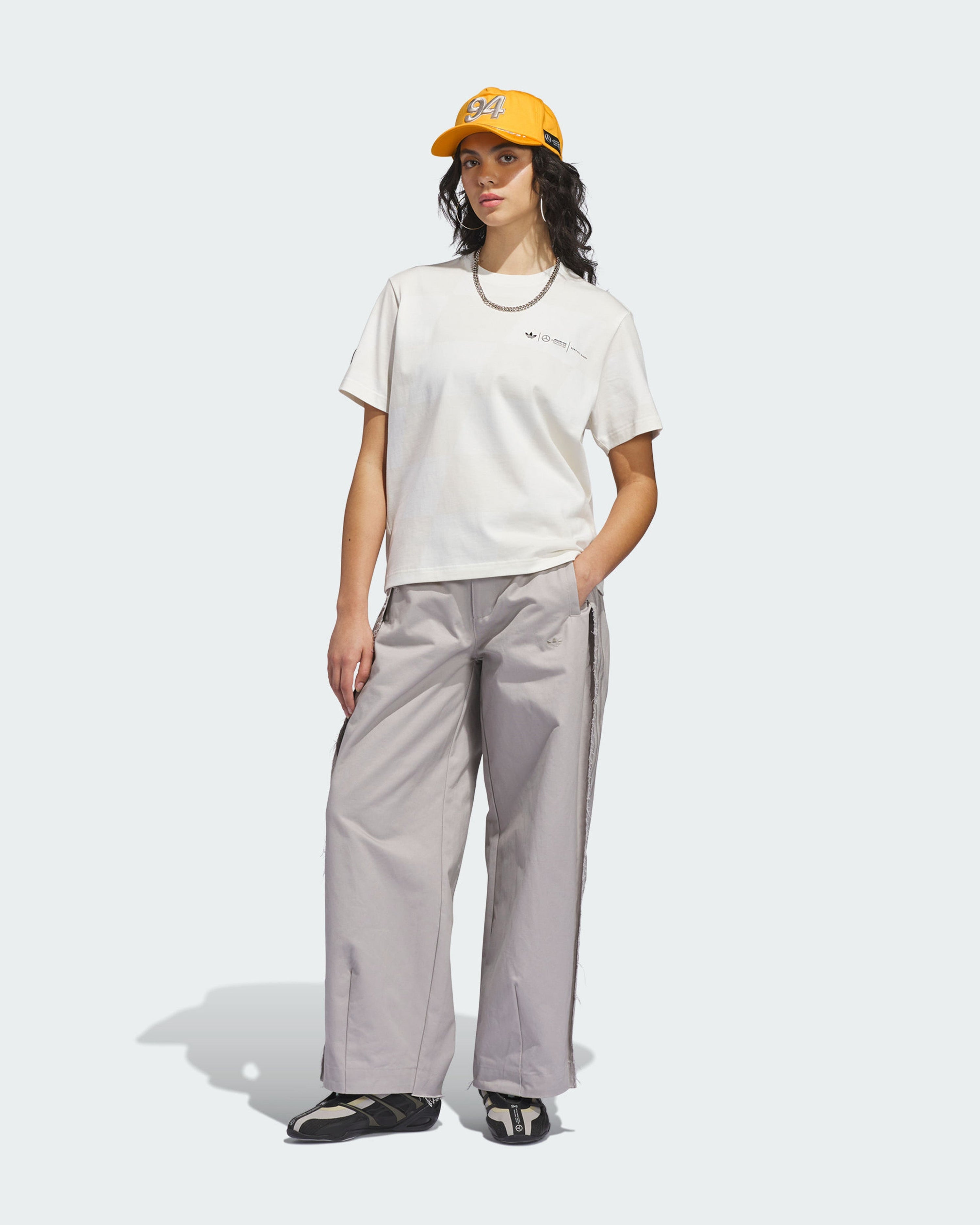 adidas para Bad Bunny x Mercedes-AMG F1 T-shirt White — additional product detail showing Mercedes-AMG PETRONAS F1 styling and product details | Dash Racegear