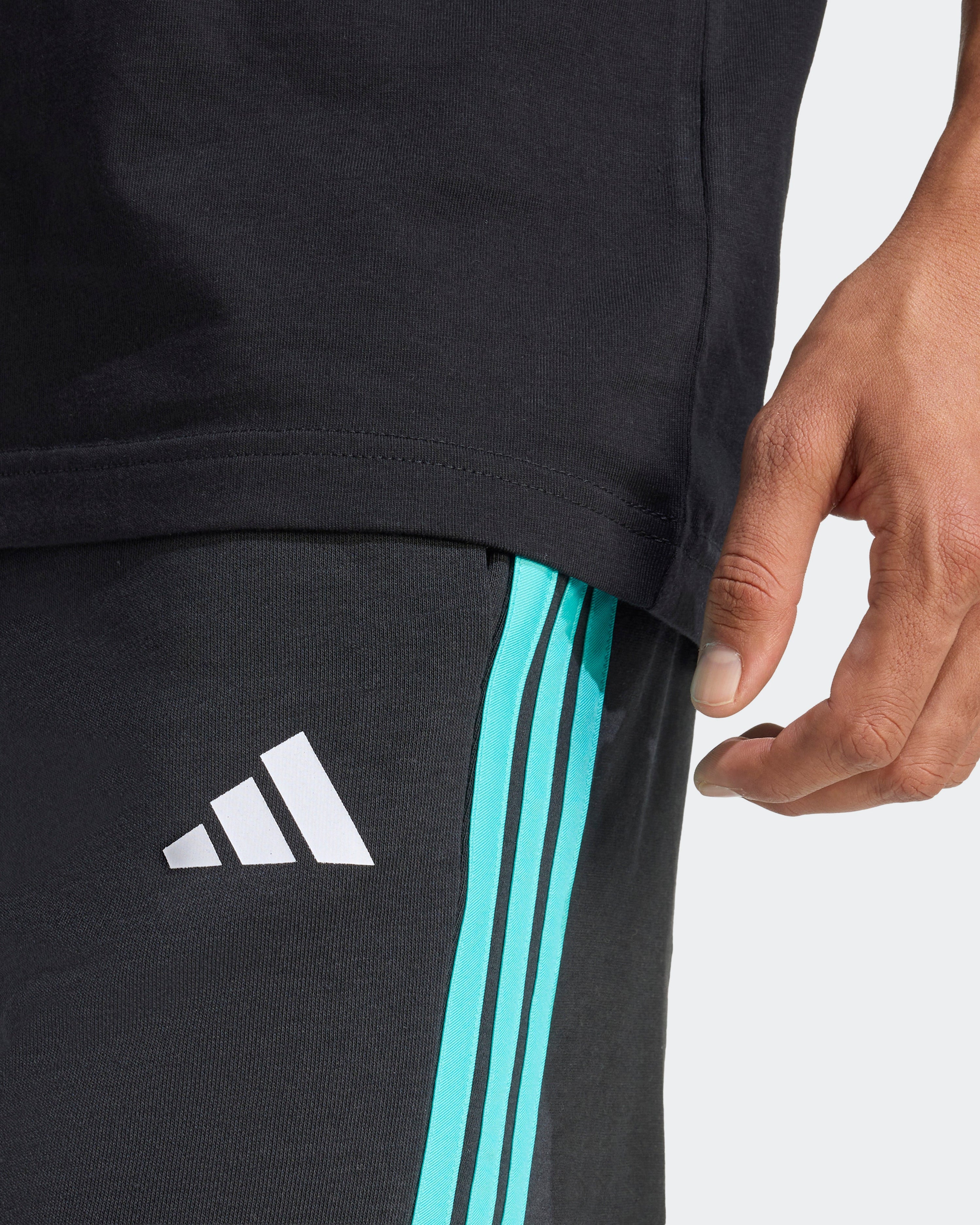 Mens DNA Shorts Black — alternate product angle showing Mercedes-AMG PETRONAS F1 styling and product details | Dash Racegear