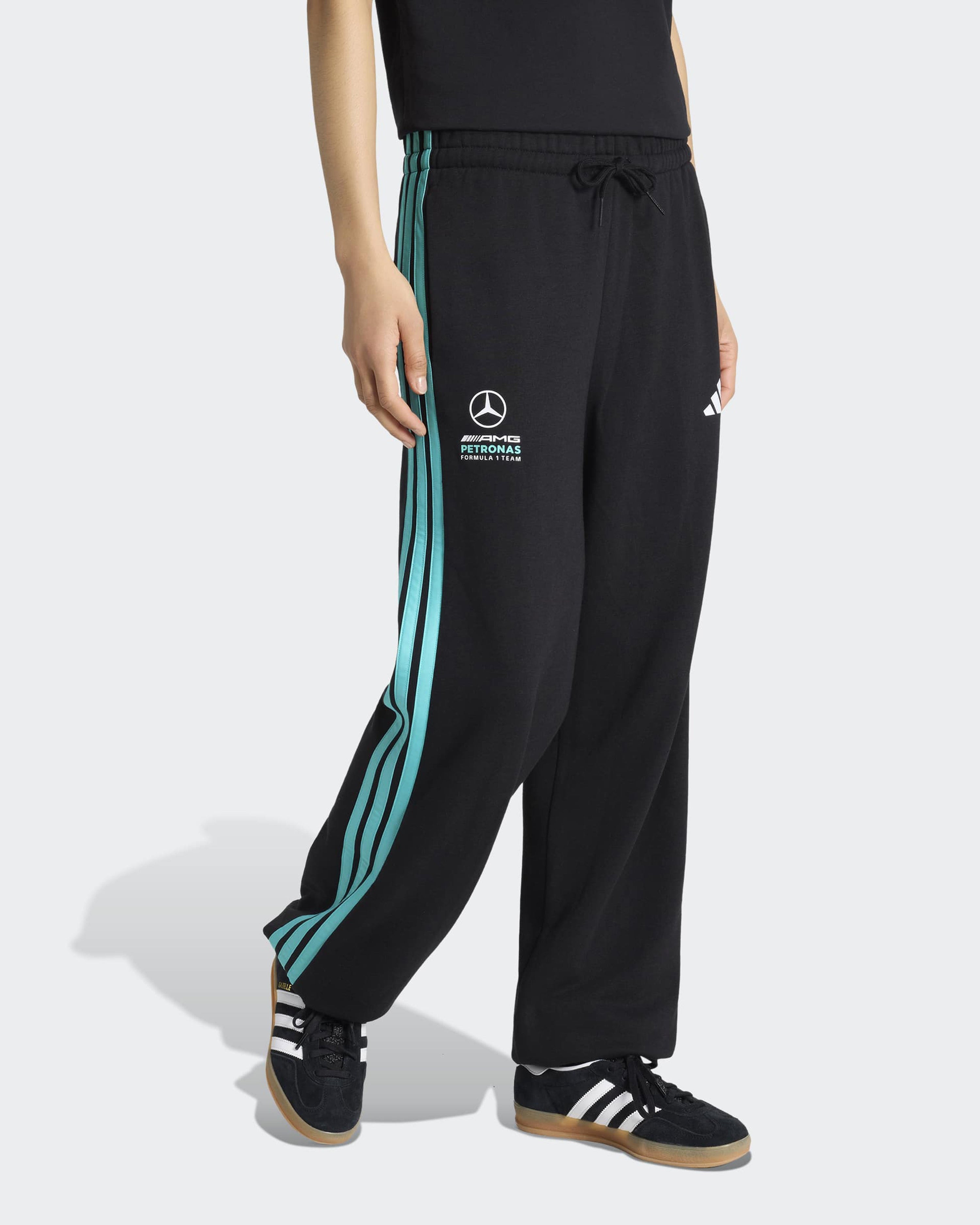 Womens DNA Pants Black — primary product view showing Mercedes-AMG PETRONAS F1 styling and product details | Dash Racegear