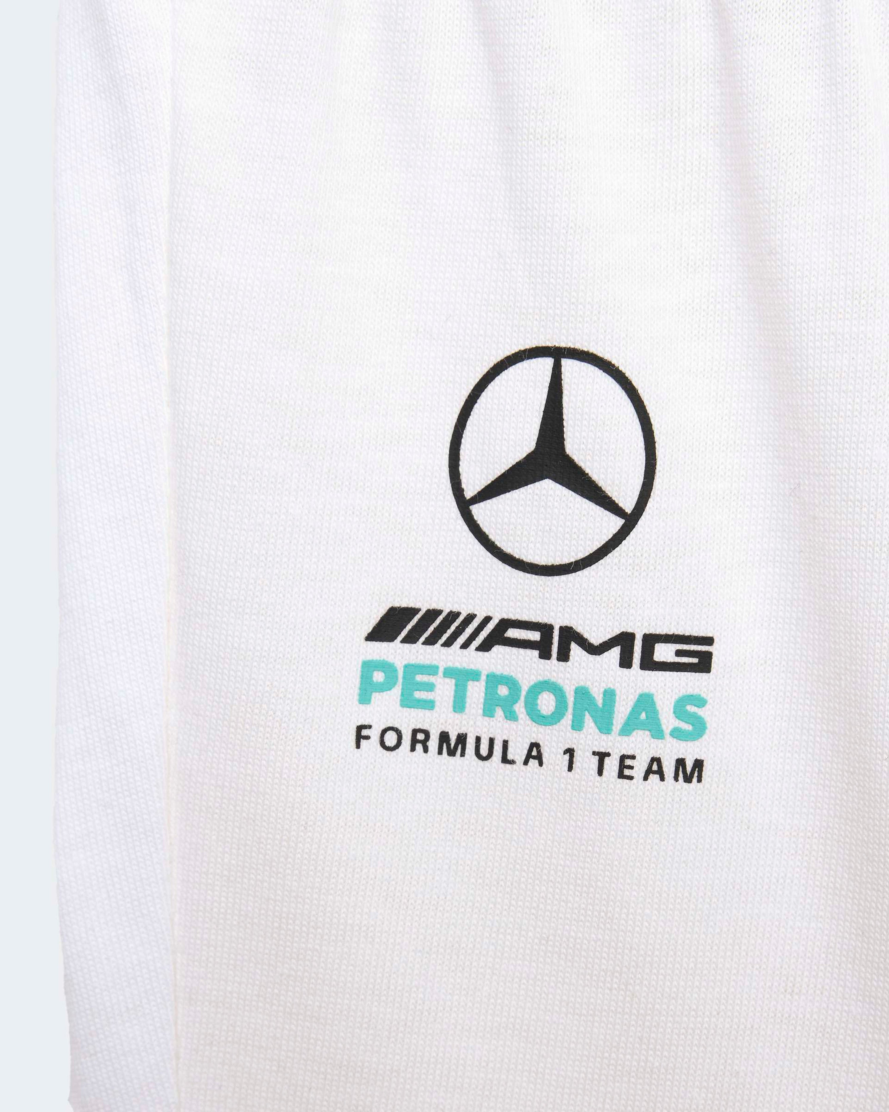 Kids DNA Short-Sleeve Pants White — additional product detail showing Mercedes-AMG PETRONAS F1 styling and product details | Dash Racegear