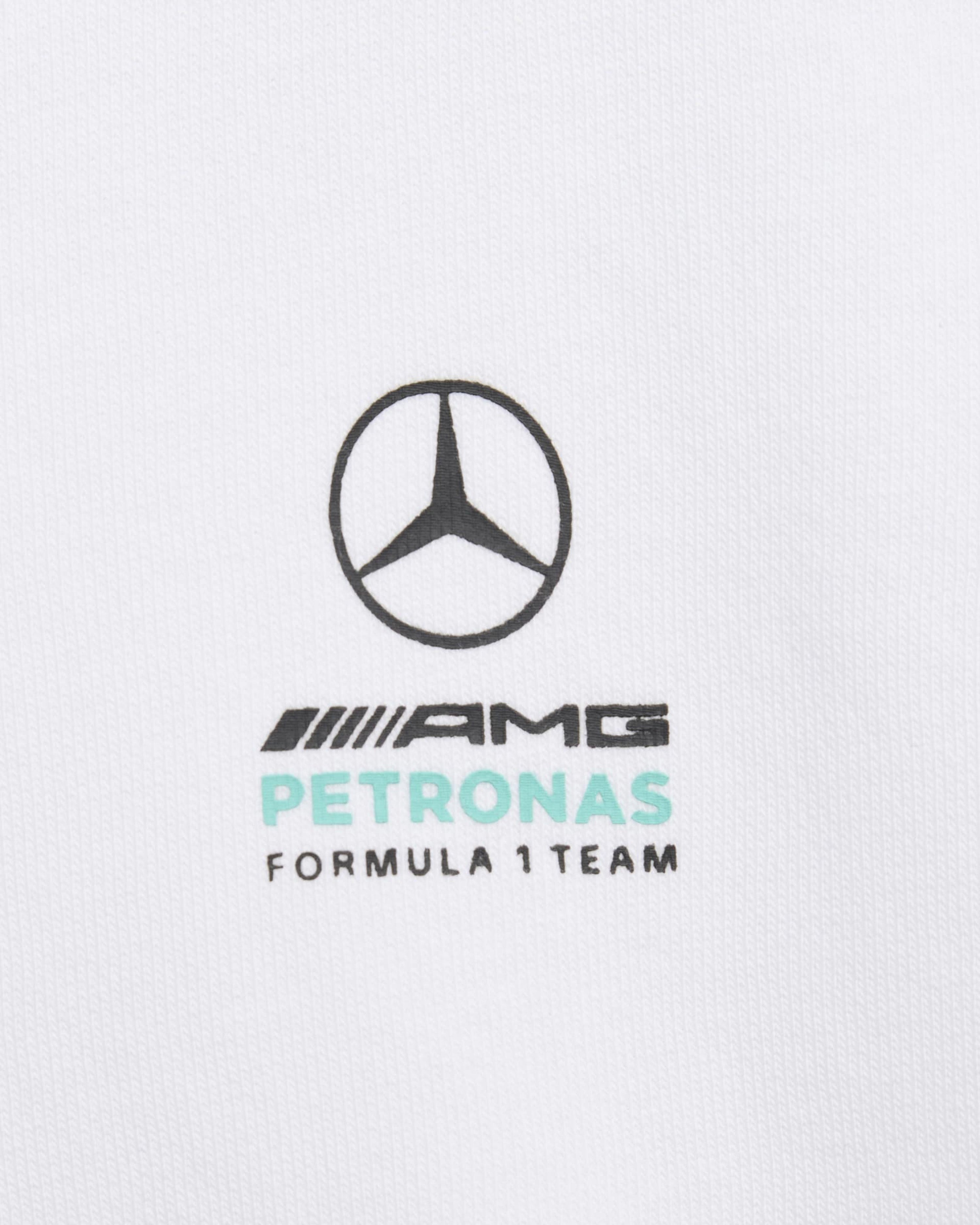 Kids DNA Long-Sleeve Pants White — alternate product angle showing Mercedes-AMG PETRONAS F1 styling and product details | Dash Racegear