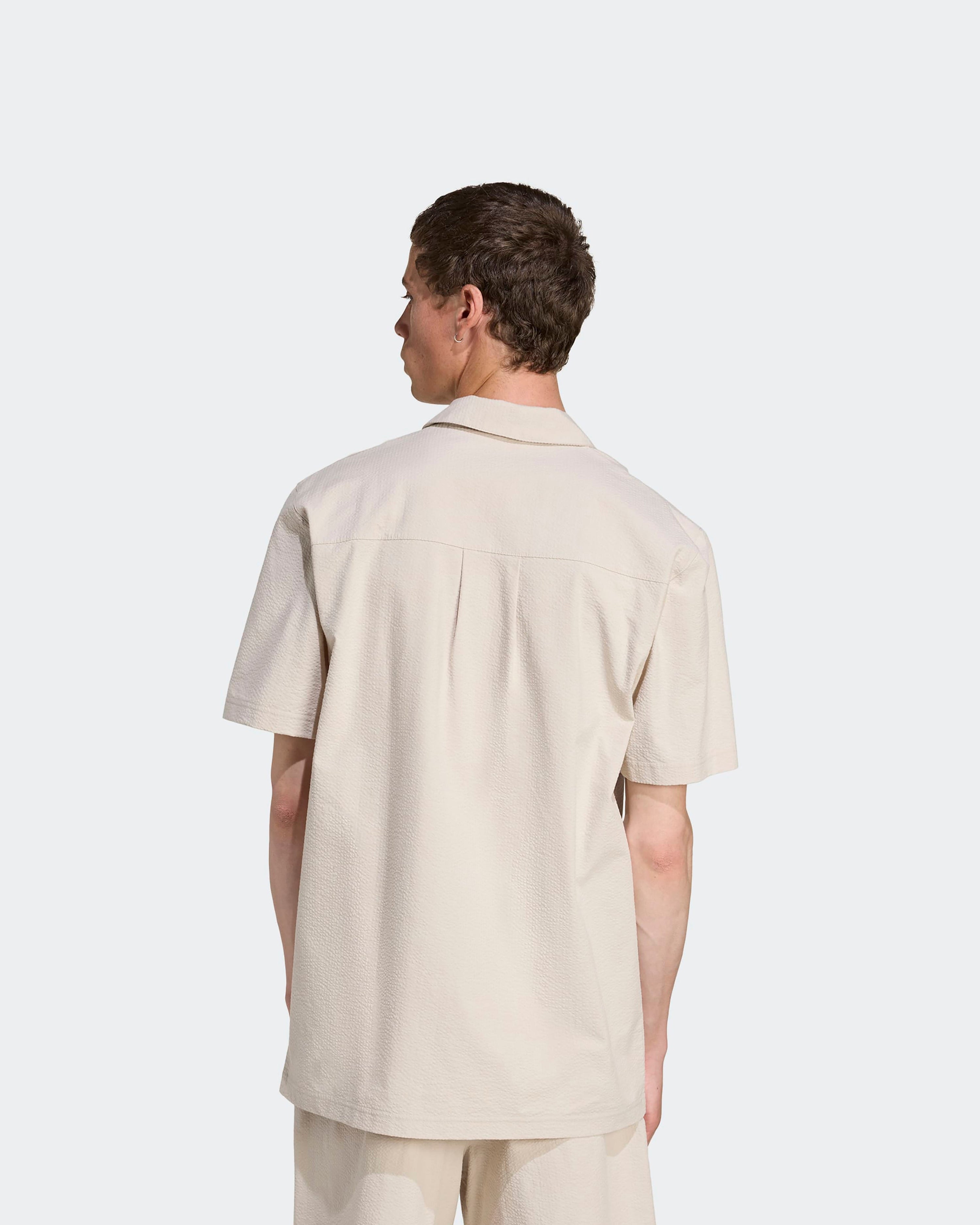 Mens Miami Shirt Beige — alternate product angle showing Mercedes-AMG PETRONAS F1 styling and product details | Dash Racegear