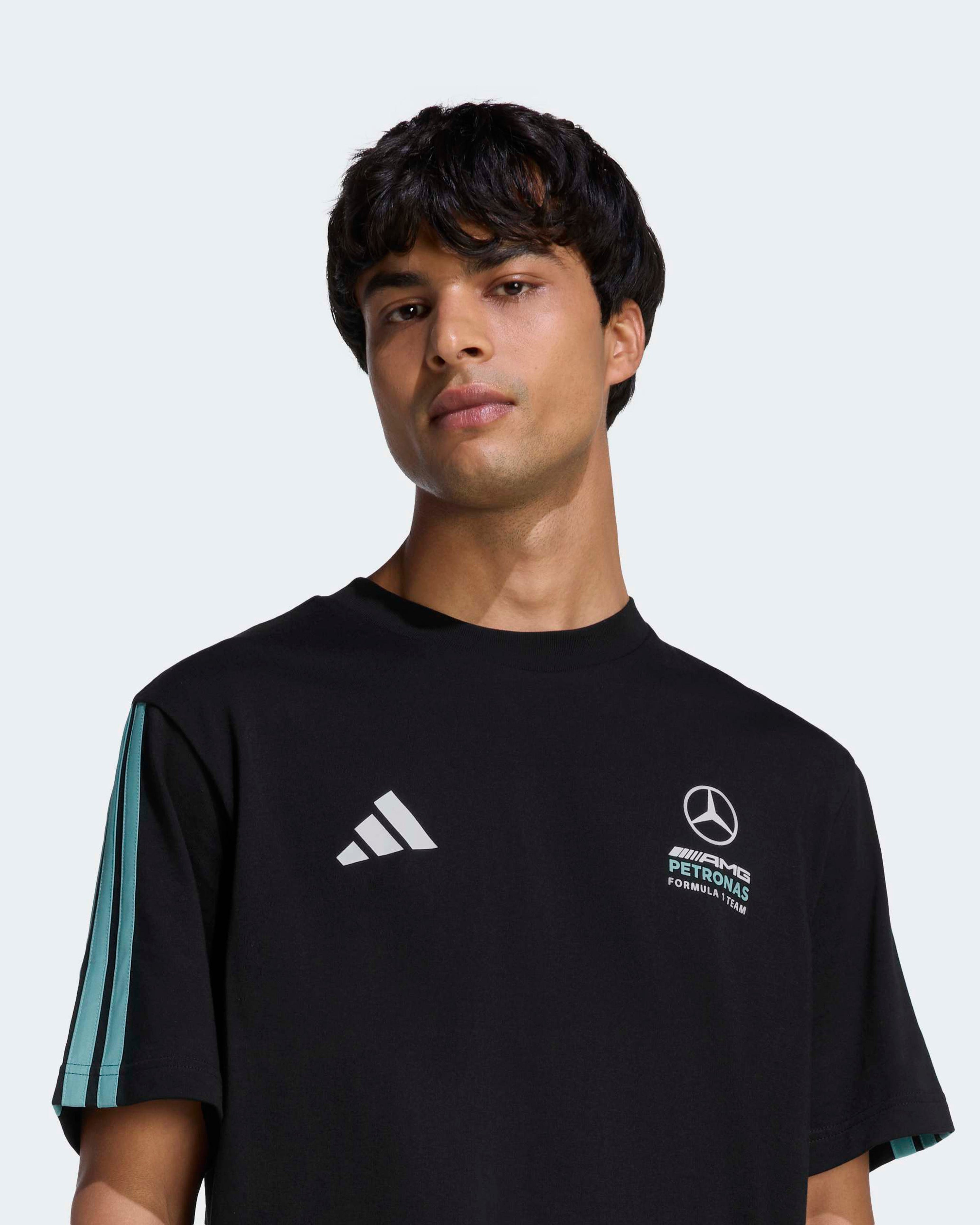 Mens DNA T-shirt Black — additional product detail showing Mercedes-AMG PETRONAS F1 styling and product details | Dash Racegear