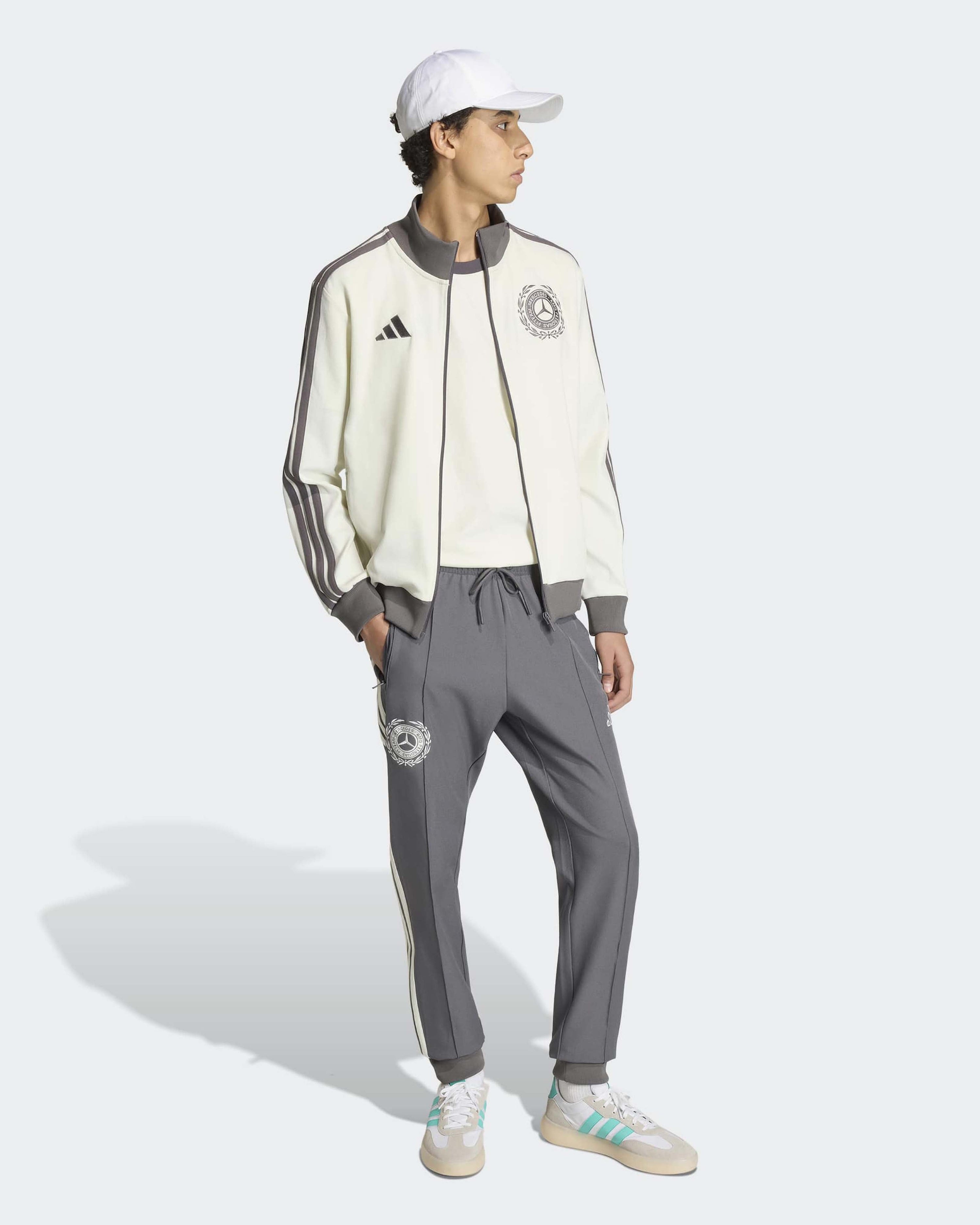Mens Silver Arrows Icon Track Top Off White — additional product detail showing Mercedes-AMG PETRONAS F1 styling and product details | Dash Racegear