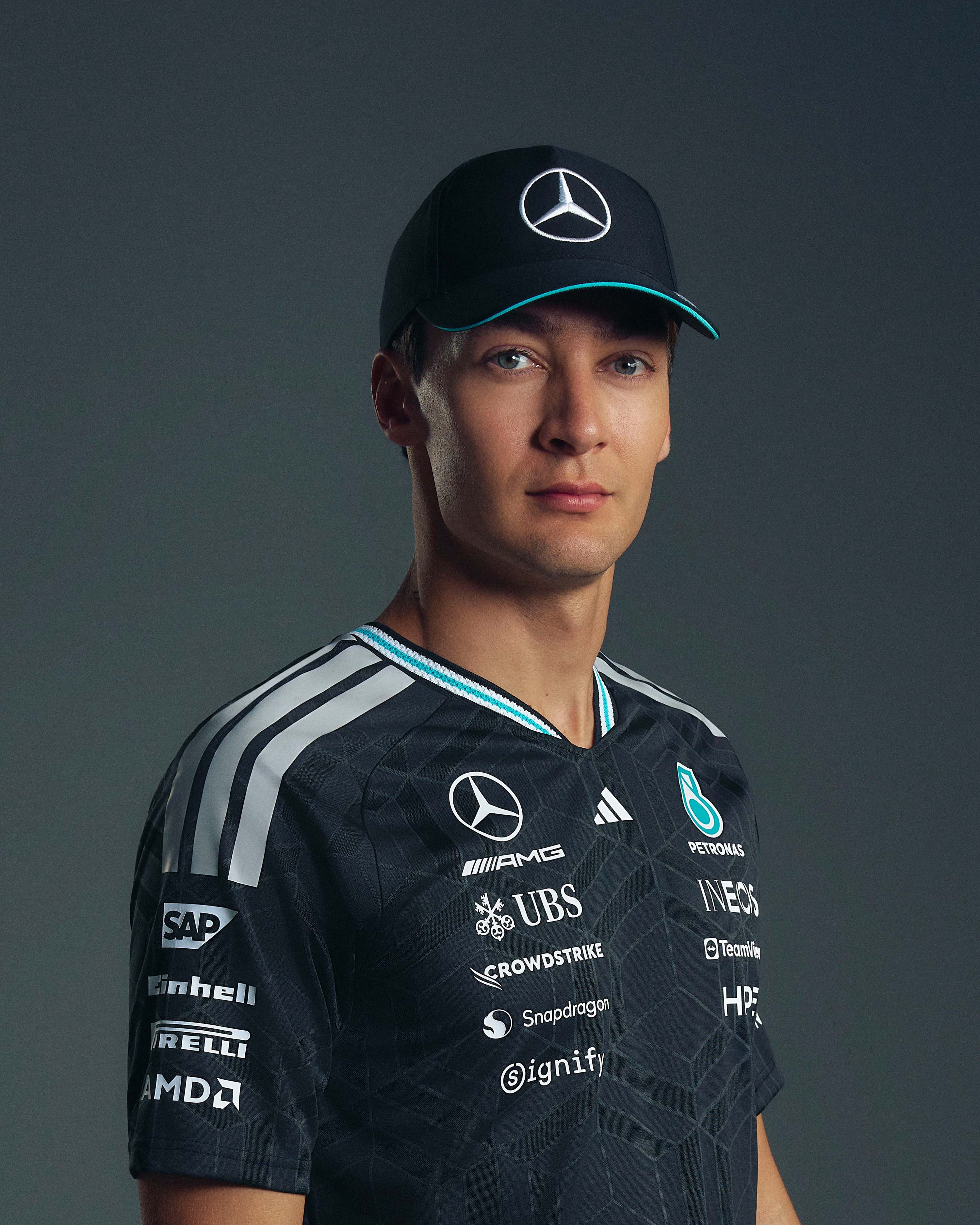 2026 Team Driver Cap Black — alternate product angle showing Mercedes-AMG PETRONAS F1 styling and product details | Dash Racegear