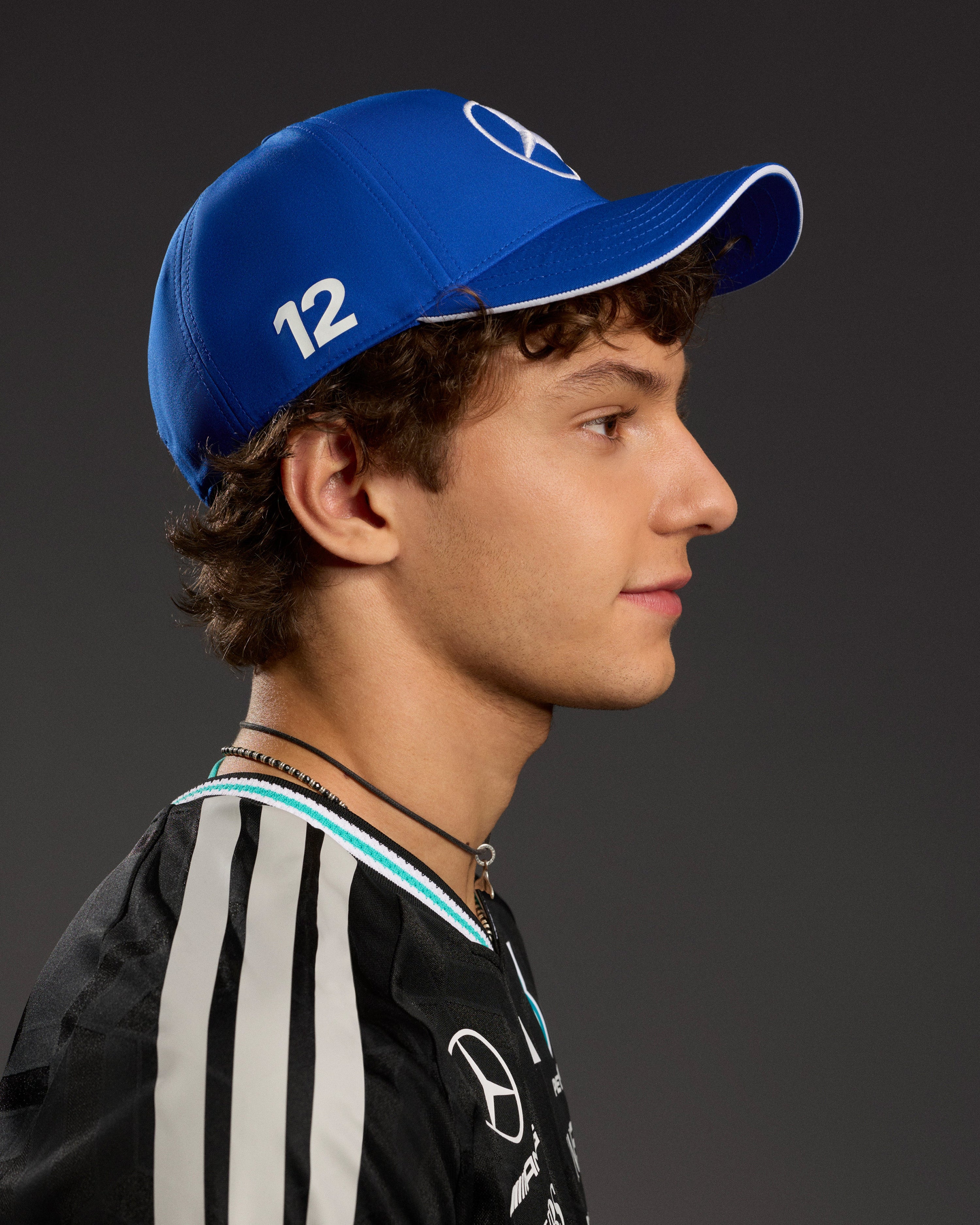 2026 Kimi Antonelli Cap Blue — additional product detail showing Mercedes-AMG PETRONAS F1 styling and product details | Dash Racegear