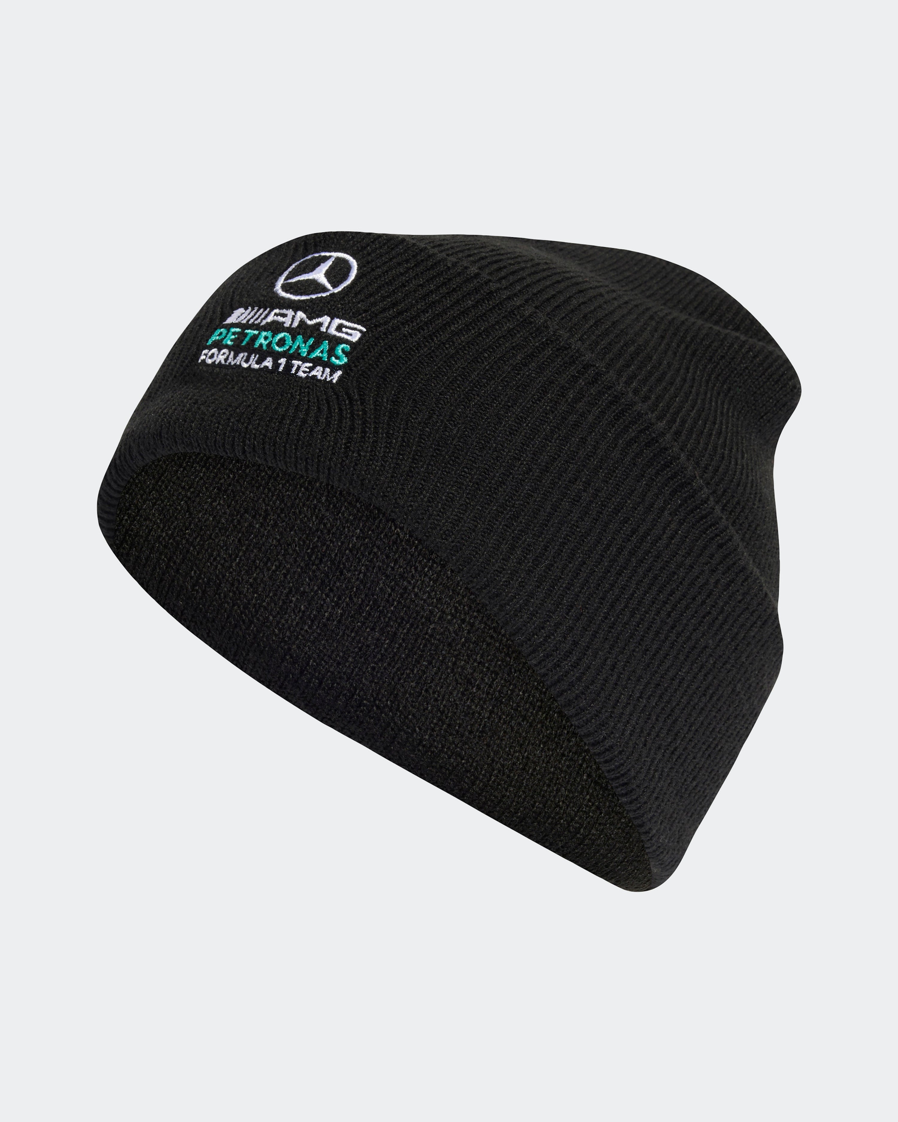 DNA Beanie Black — primary product view showing Mercedes-AMG PETRONAS F1 styling and product details | Dash Racegear
