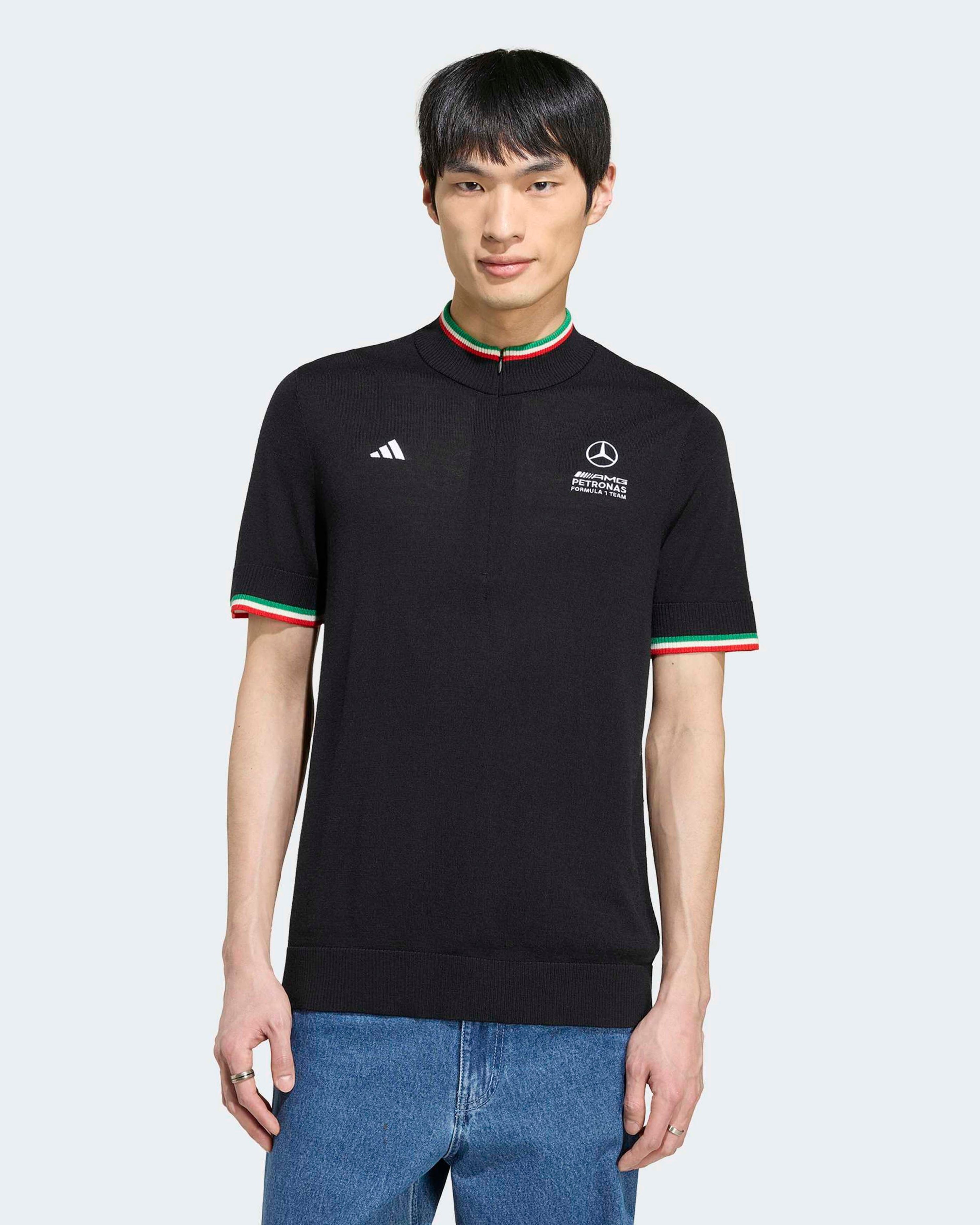 Mens Giro Di Mercedes Merino Top Team Black — primary product view showing Mercedes-AMG PETRONAS F1 styling and product details | Dash Racegear