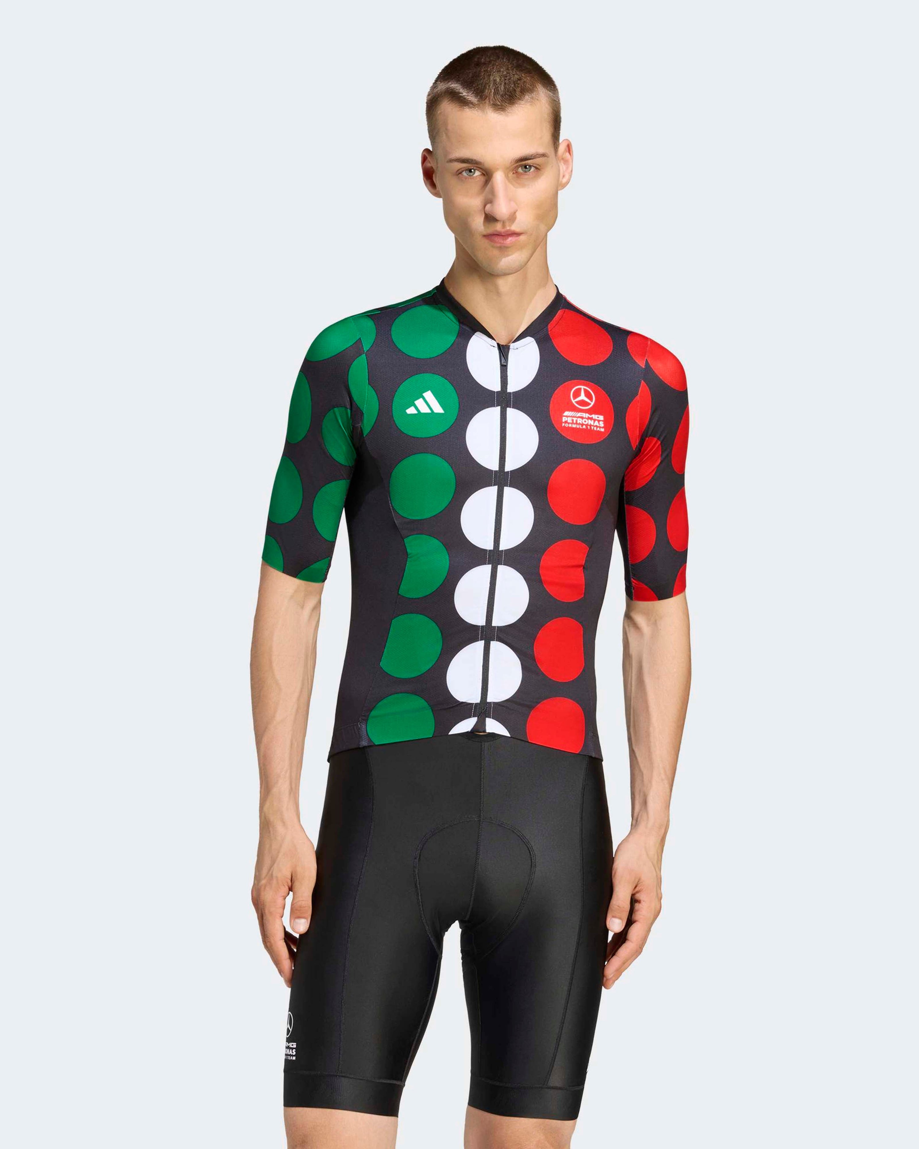 Mens Giro Di Mercedes Cycling Jersey Black — primary product view showing Mercedes-AMG PETRONAS F1 styling and product details | Dash Racegear