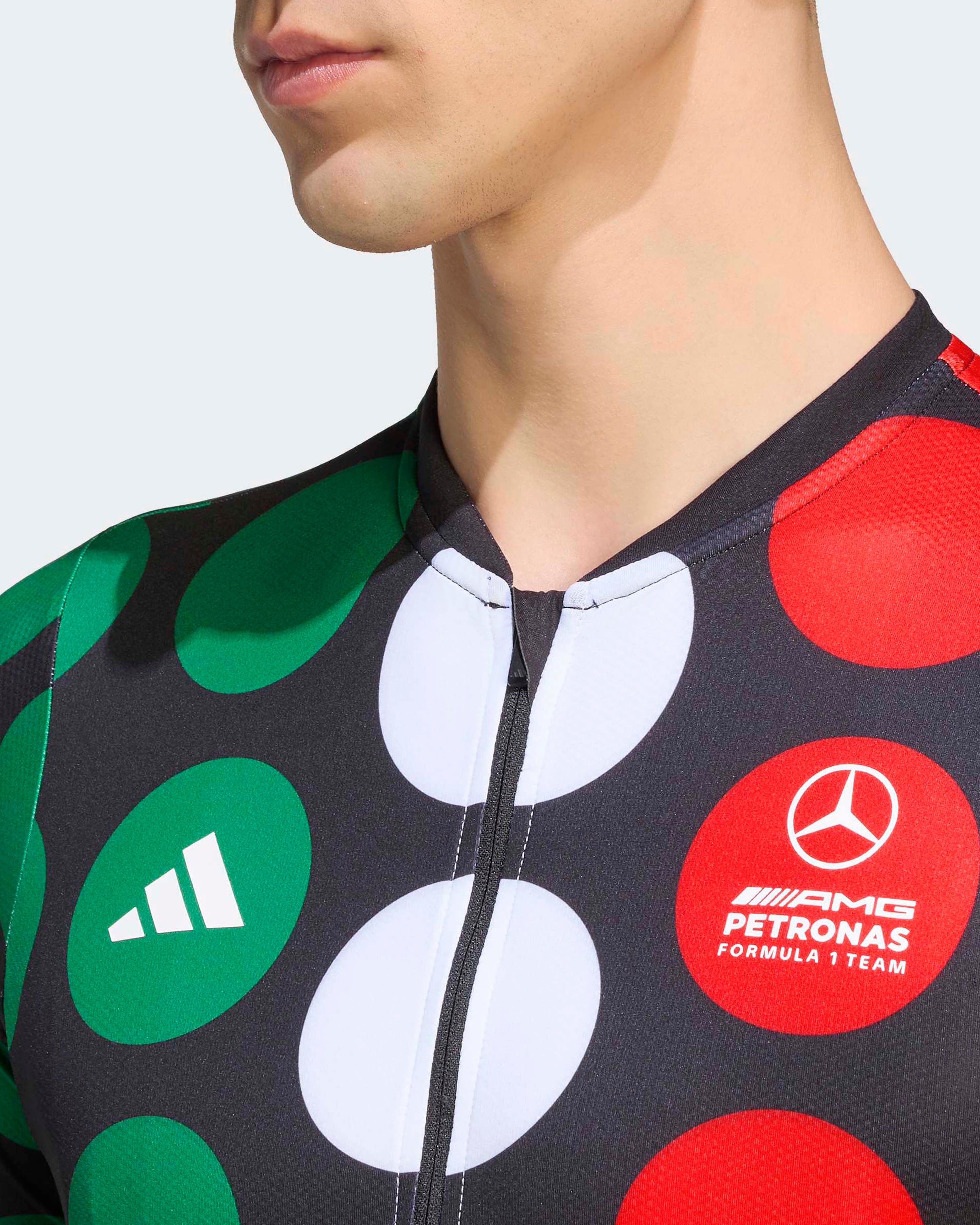 Mens Giro Di Mercedes Cycling Jersey Black — additional product detail showing Mercedes-AMG PETRONAS F1 styling and product details | Dash Racegear