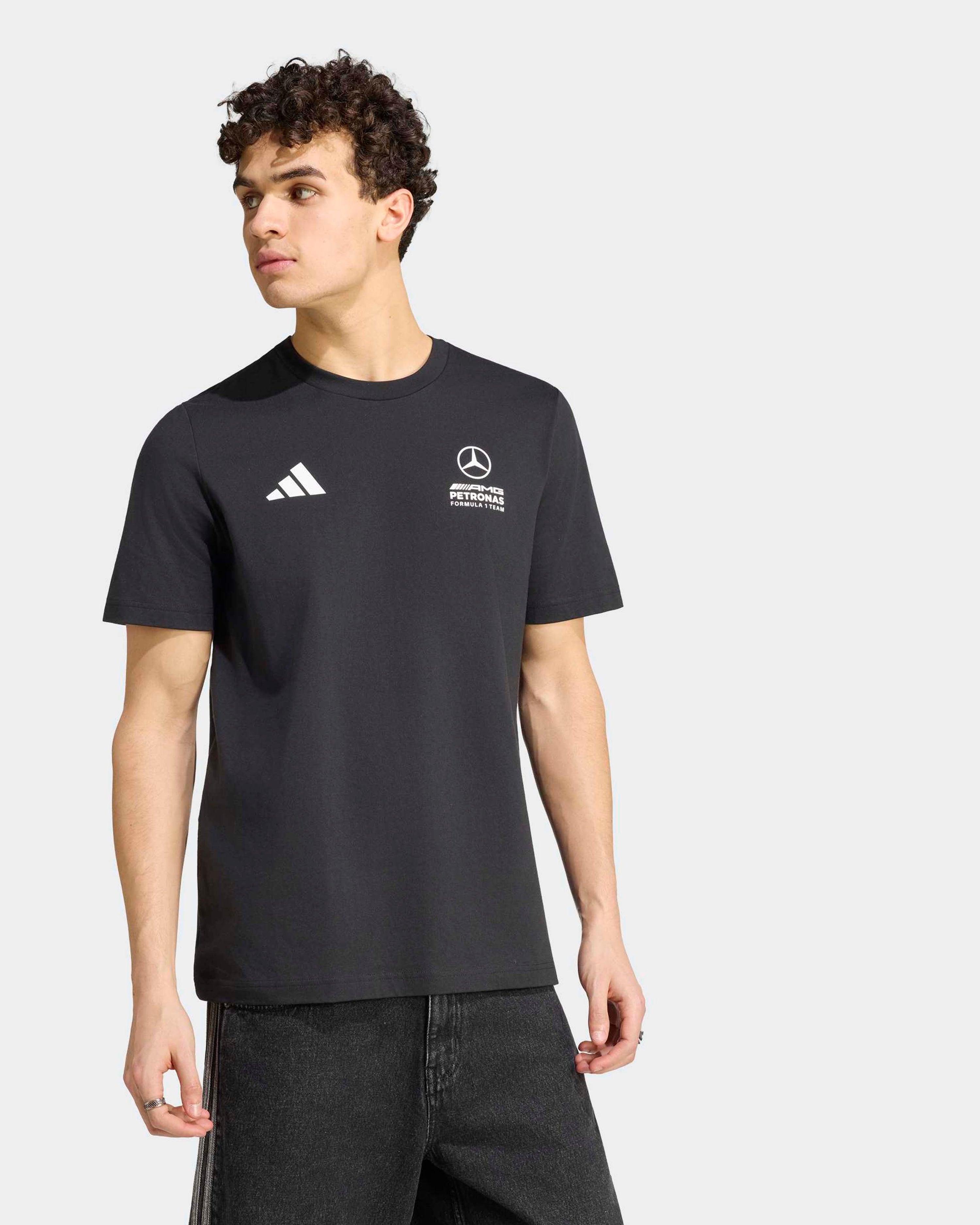 Mens Giro Di Mercedes T-shirt Black — primary product view showing Mercedes-AMG PETRONAS F1 styling and product details | Dash Racegear