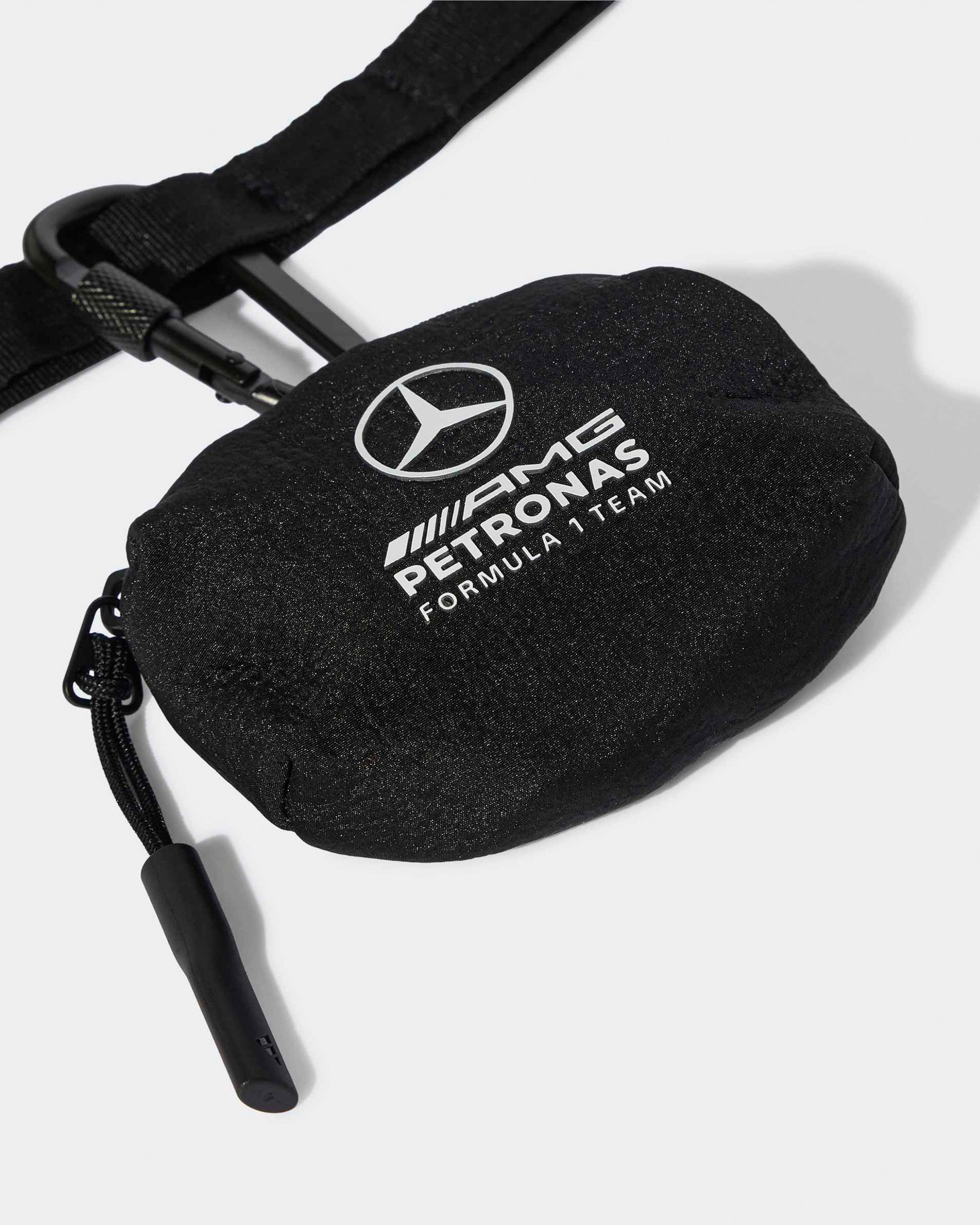 Team Lanyard Black — close-up design detail showing Mercedes-AMG PETRONAS F1 styling and product details | Dash Racegear