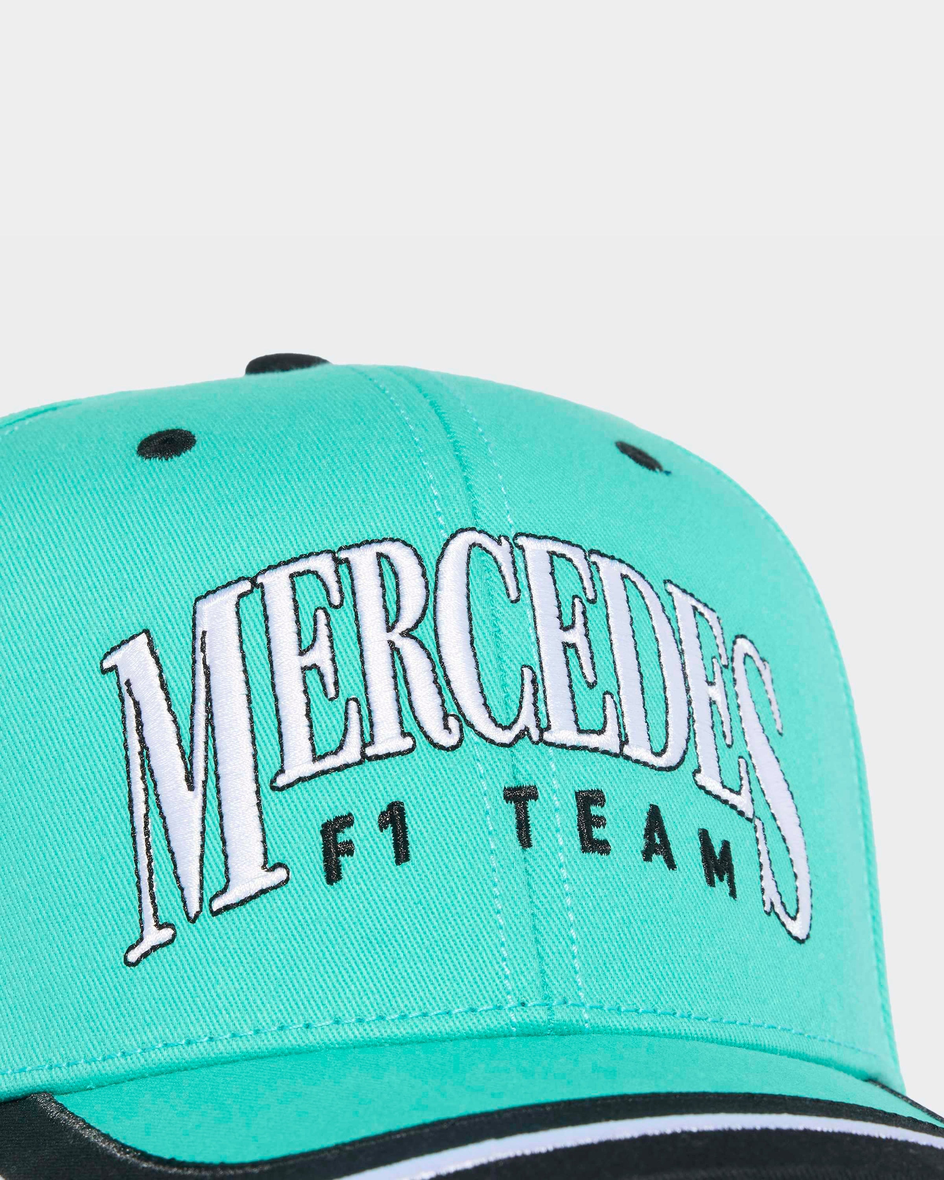 Las Vegas Snapback Cap Teal — additional product detail showing Mercedes-AMG PETRONAS F1 styling and product details | Dash Racegear