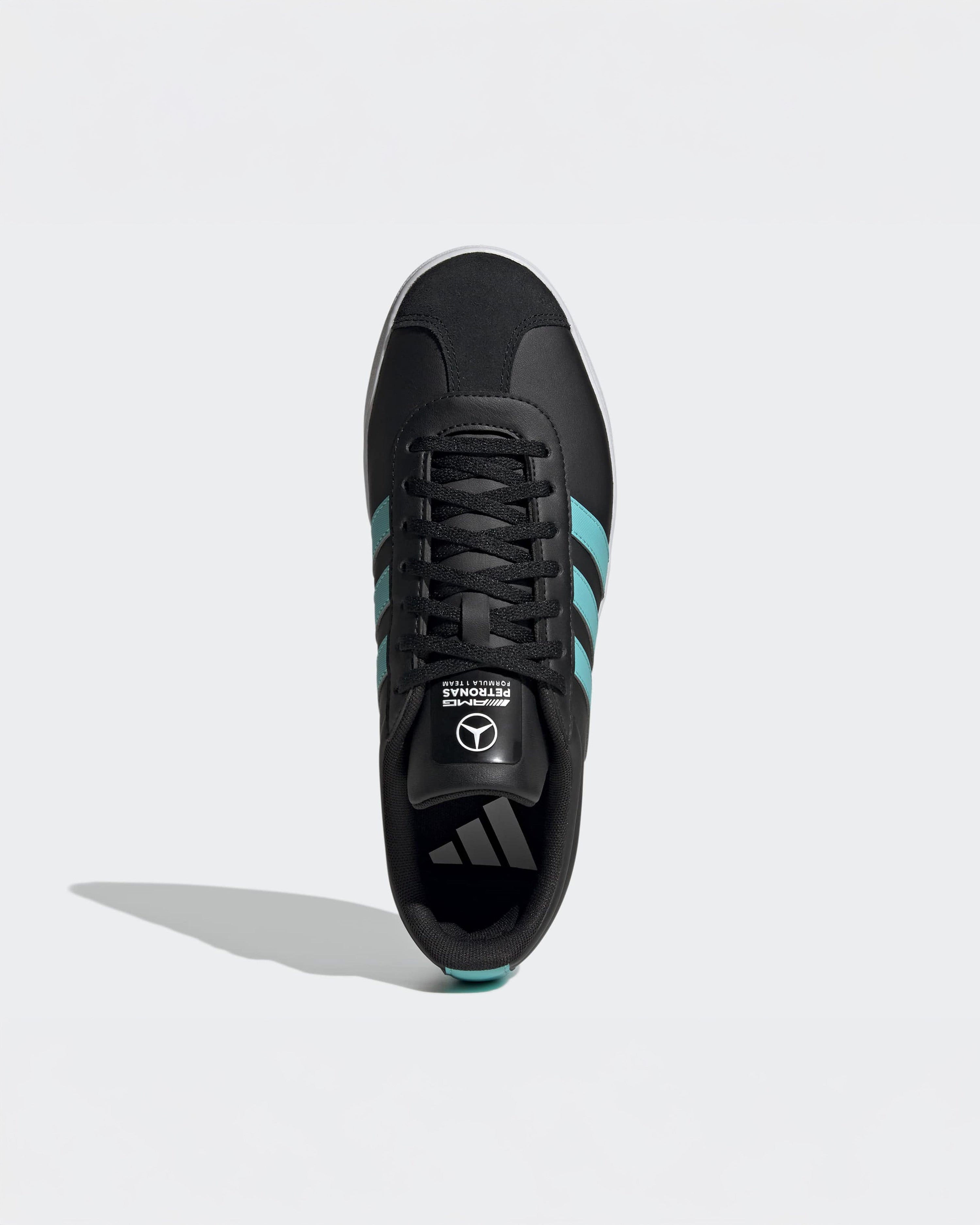 VL Court Shoes Black — alternate product angle showing Mercedes-AMG PETRONAS F1 styling and product details | Dash Racegear