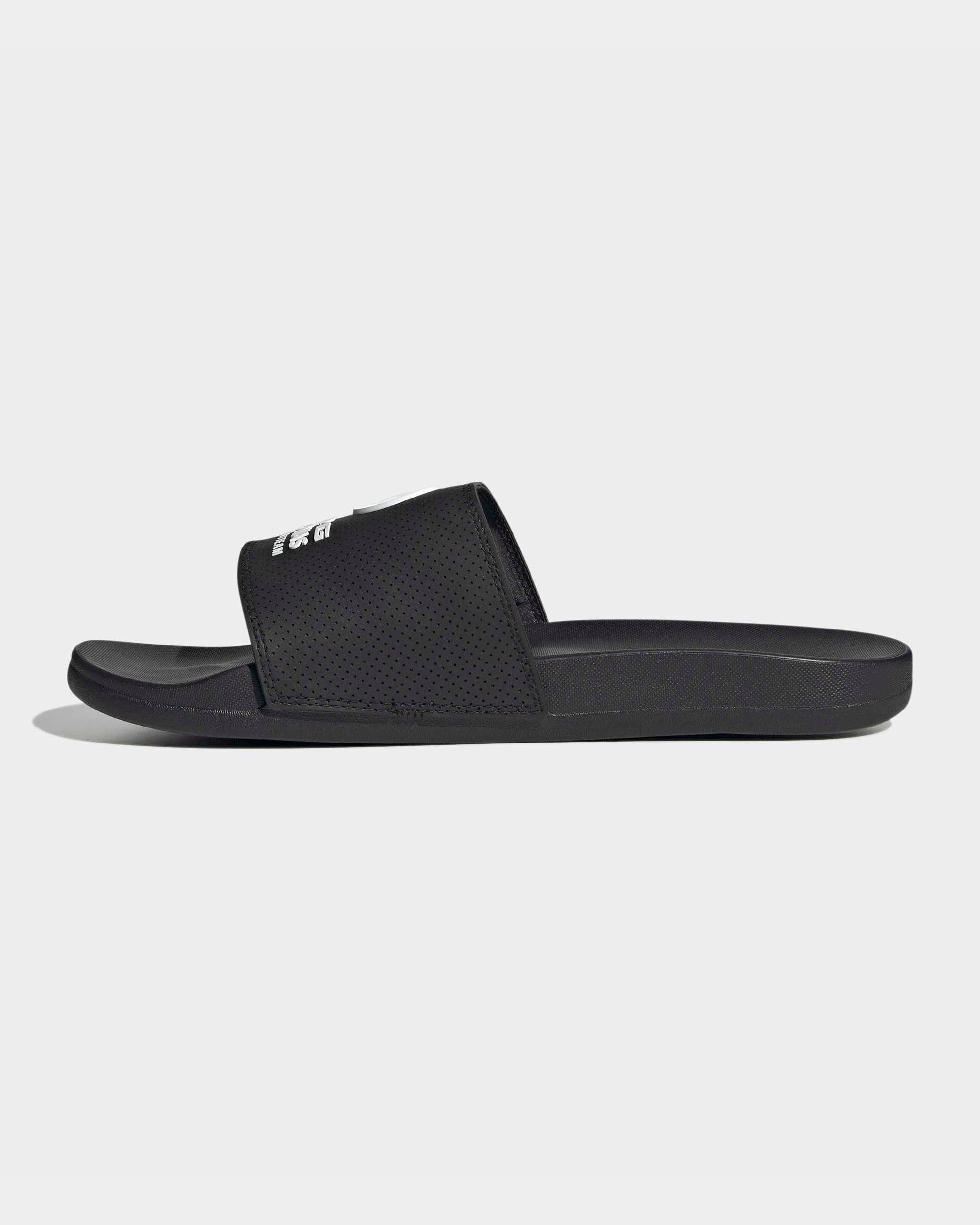 Adilette Comfort Slides Black — additional product detail showing Mercedes-AMG PETRONAS F1 styling and product details | Dash Racegear