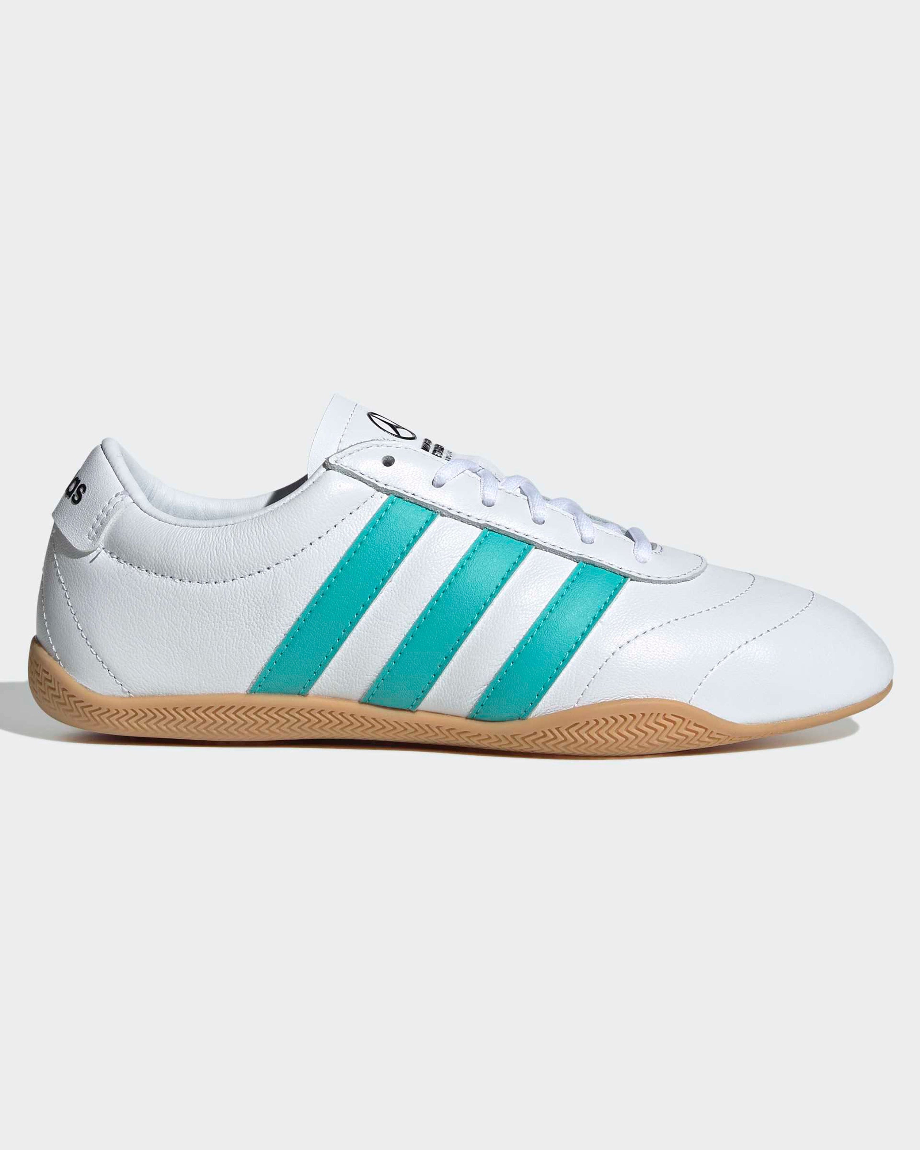 Grand Court Lo Shoes White — primary product view showing Mercedes-AMG PETRONAS F1 styling and product details | Dash Racegear