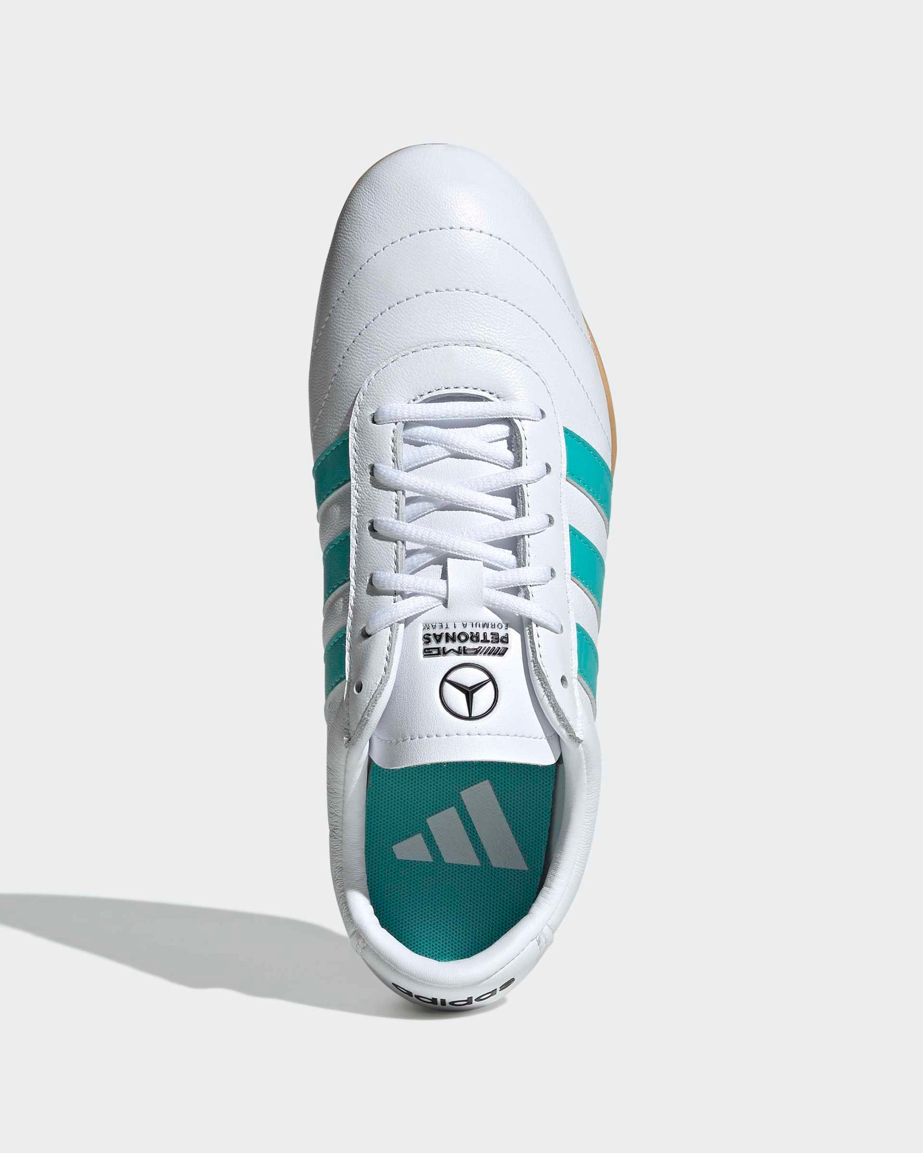 Grand Court Lo Shoes White — alternate product angle showing Mercedes-AMG PETRONAS F1 styling and product details | Dash Racegear
