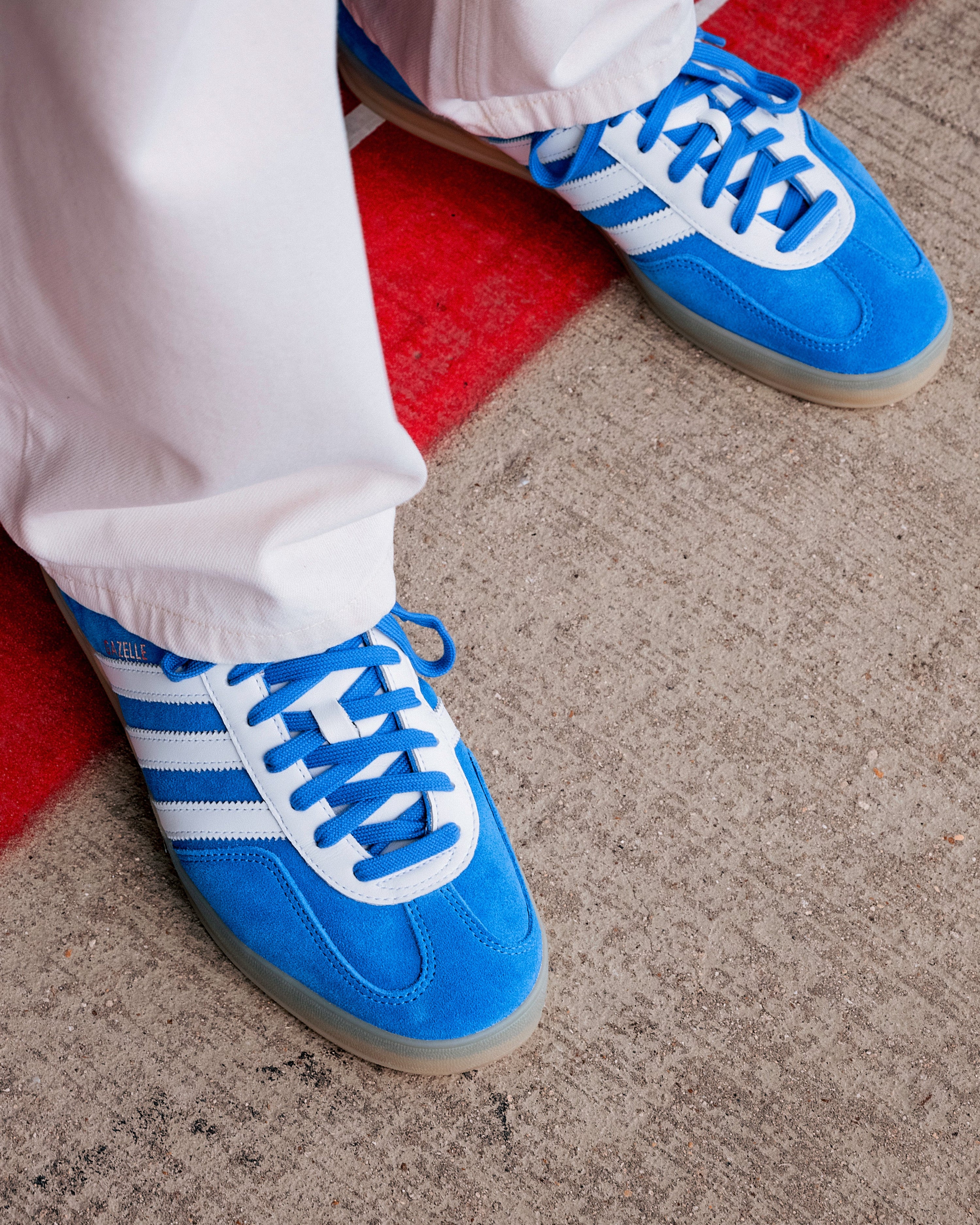 Gazelle Indoor Shoes Blue — close-up design detail showing Mercedes-AMG PETRONAS F1 styling and product details | Dash Racegear