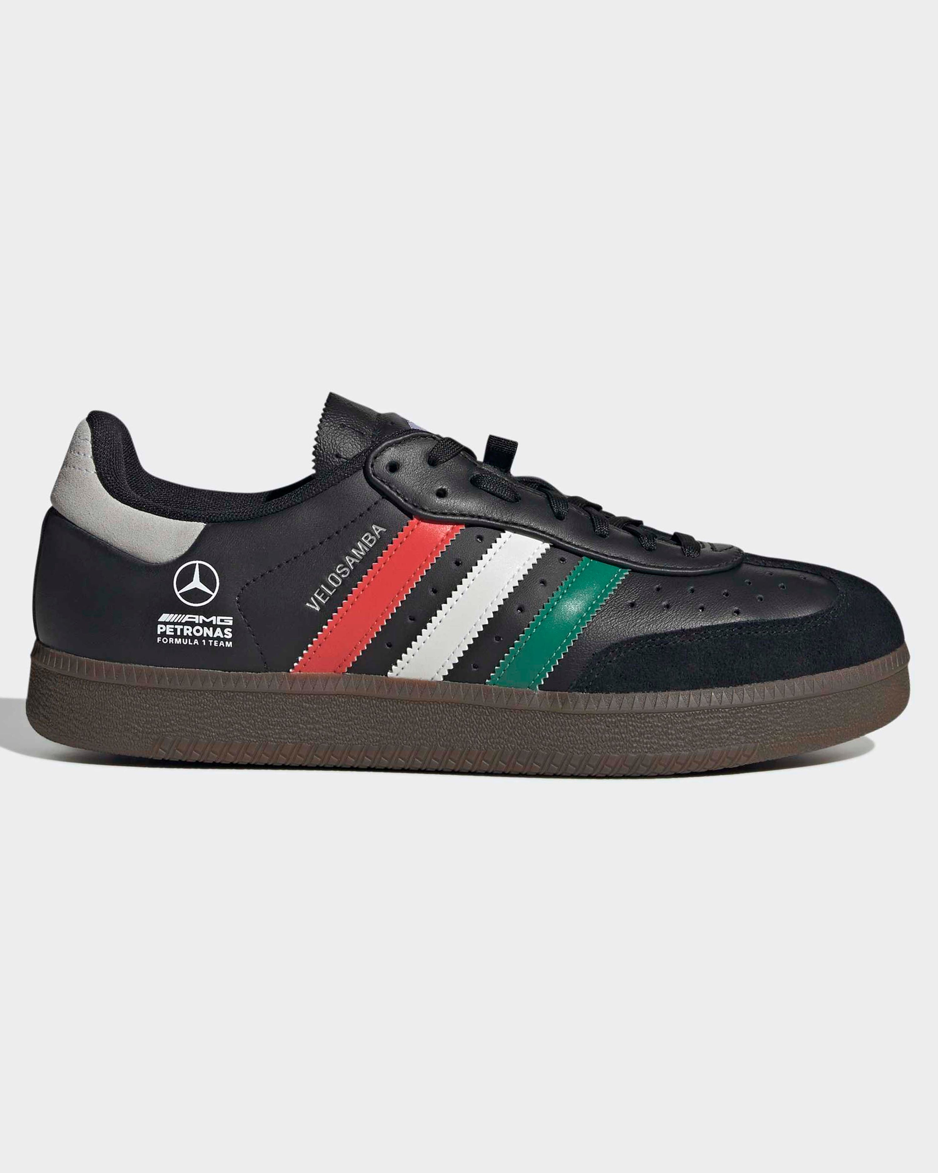 Velosamba Lea Shoes Black — primary product view showing Mercedes-AMG PETRONAS F1 styling and product details | Dash Racegear